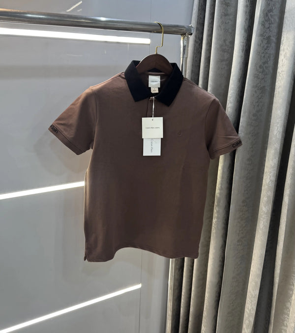 Calvin  Klein Brown Premium Polo T-Shirt