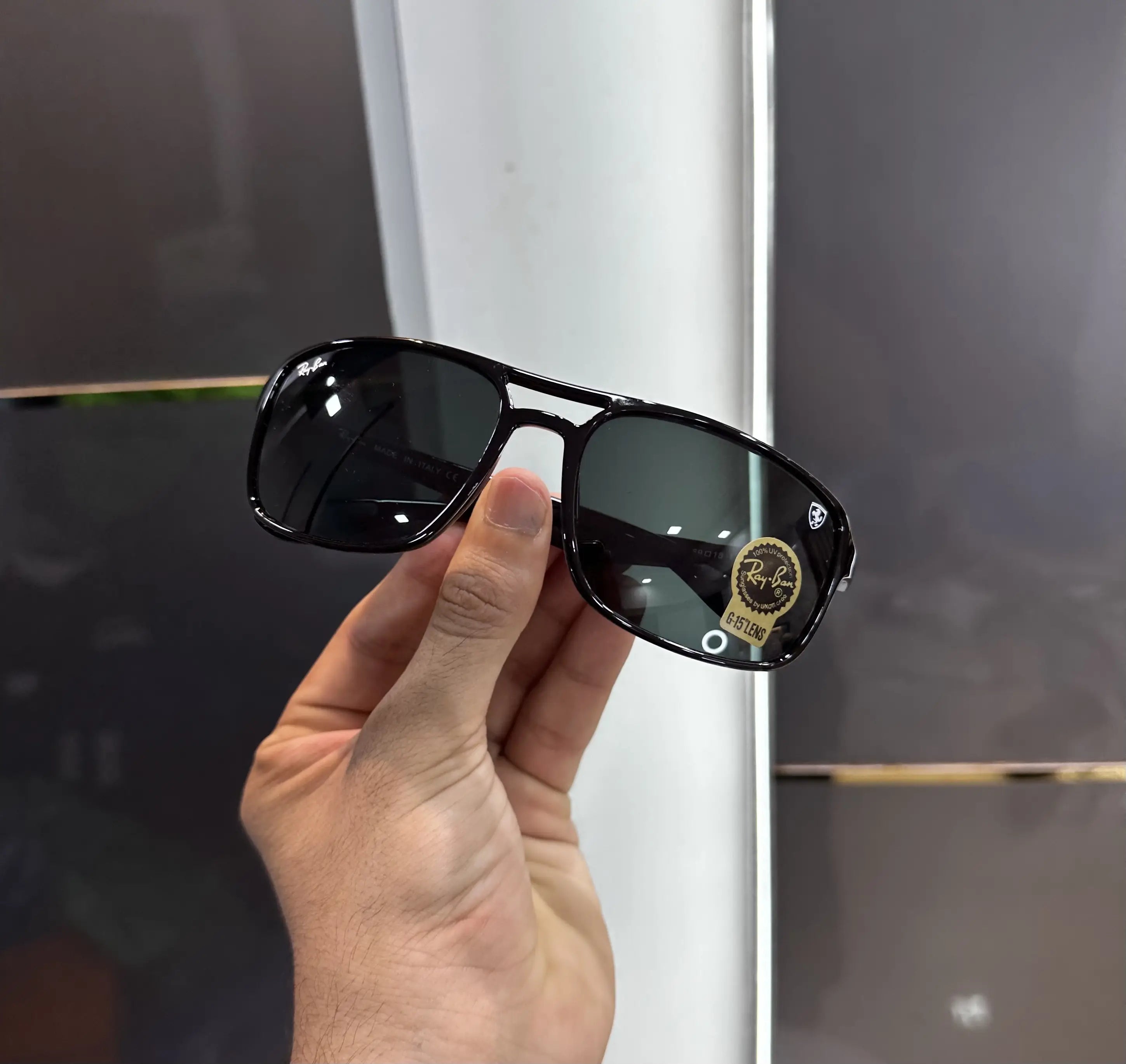 RayBan All Black Glossy Premium Shades 4375 Secondary image