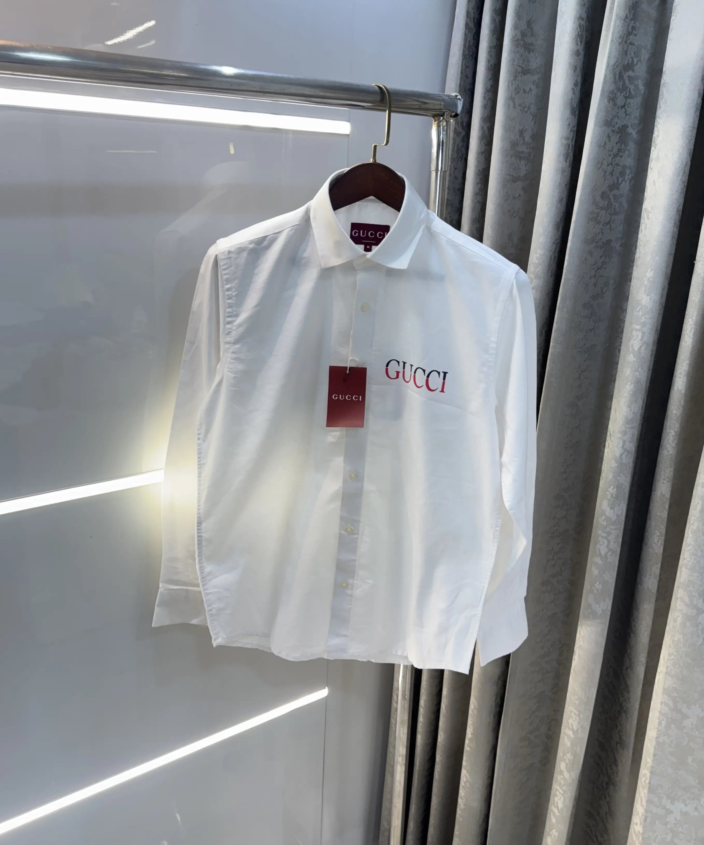 Gucc i White Logo Work Premium Shirt