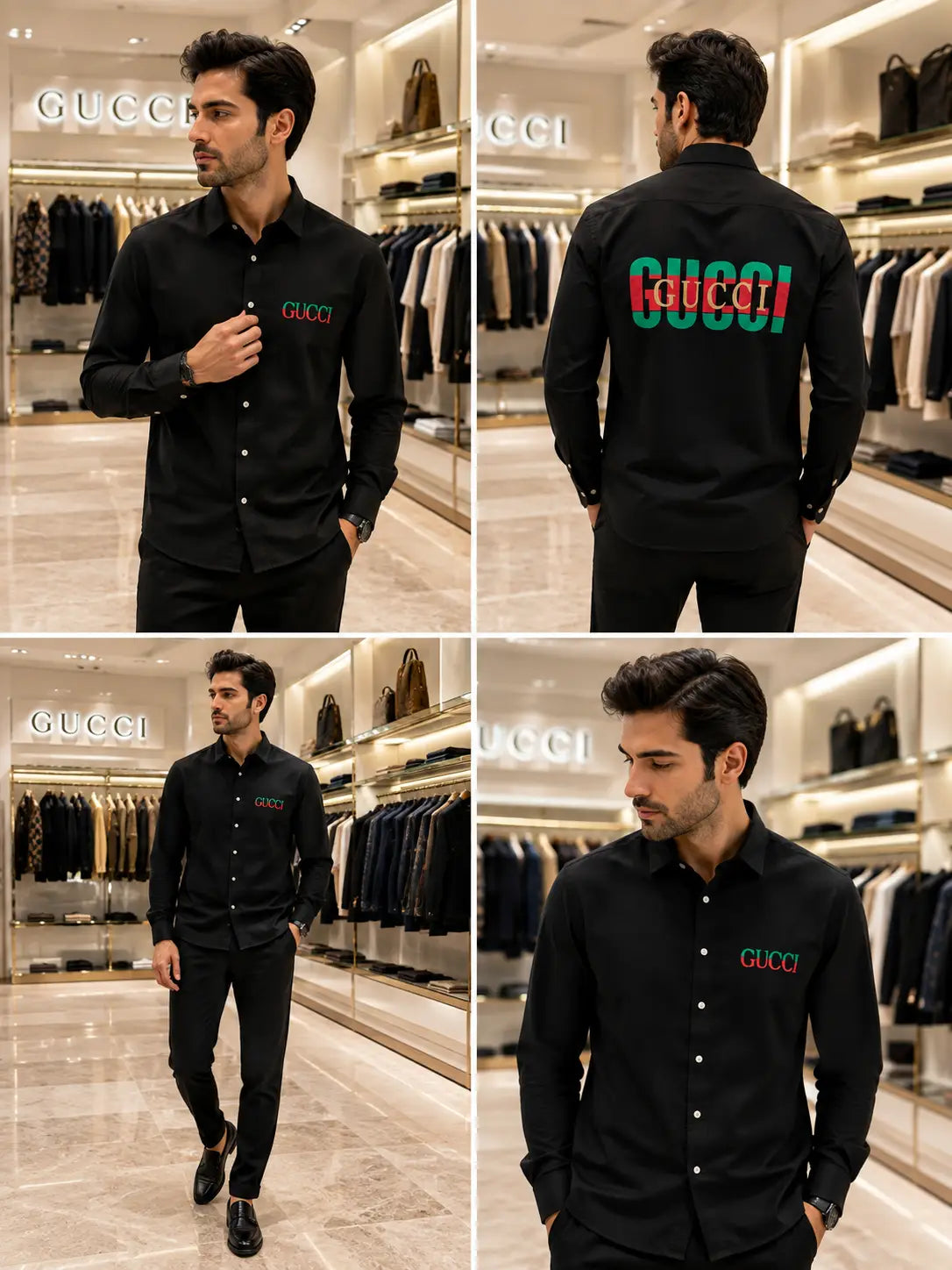 Gucc i Black Logo Work Premium Shirt Main image
