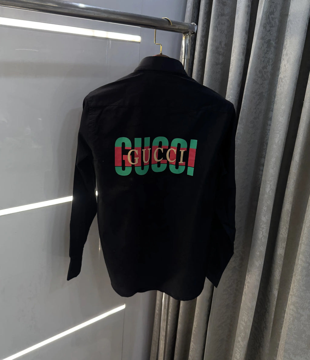 Gucc i Black Logo Work Premium Shirt