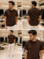 Balmai n Paris Brown Logo Work Imported T-Shirt