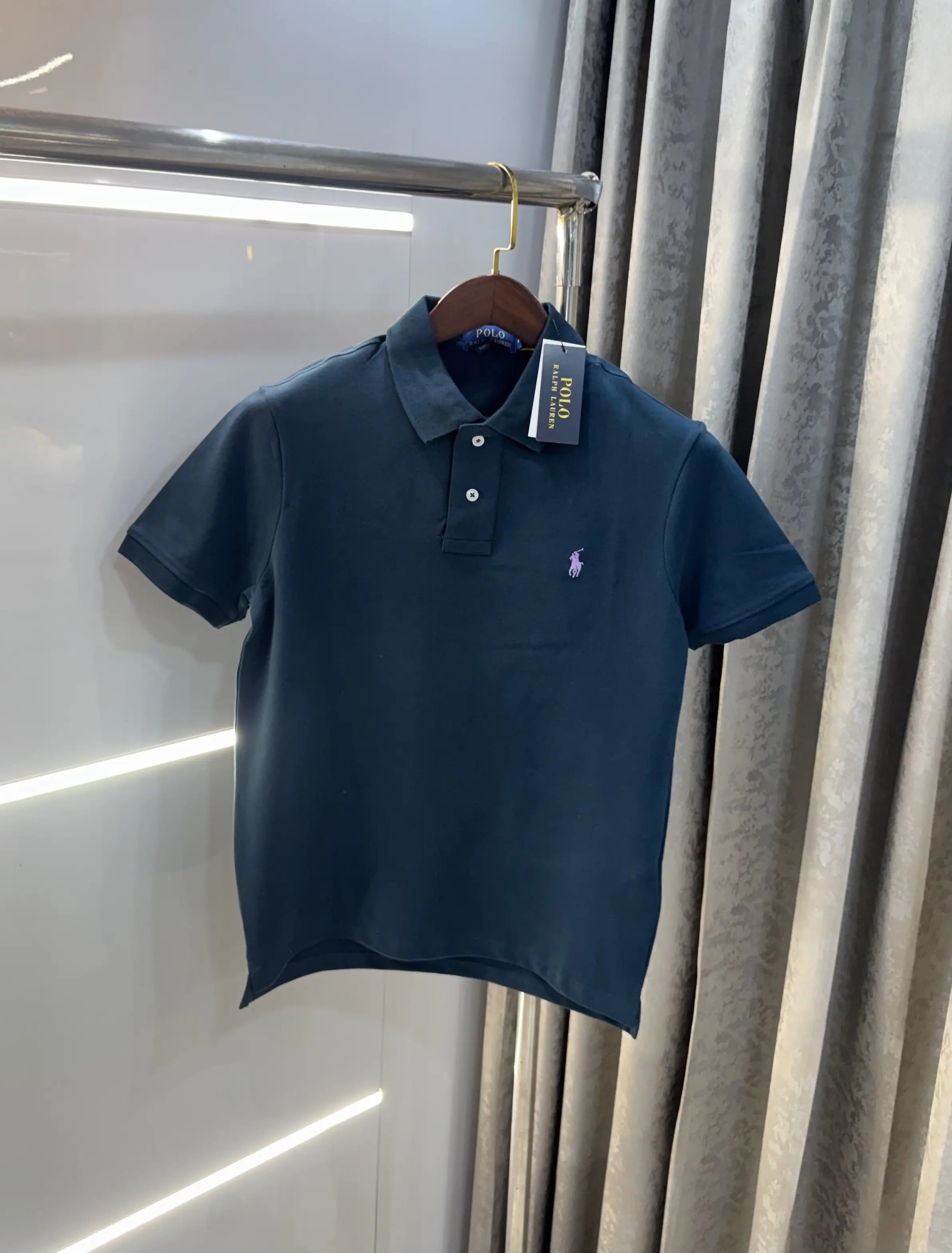 Ralph Lauren Bottle Green Embroidery Logo Premium Classic Polo T-Shirt Main image