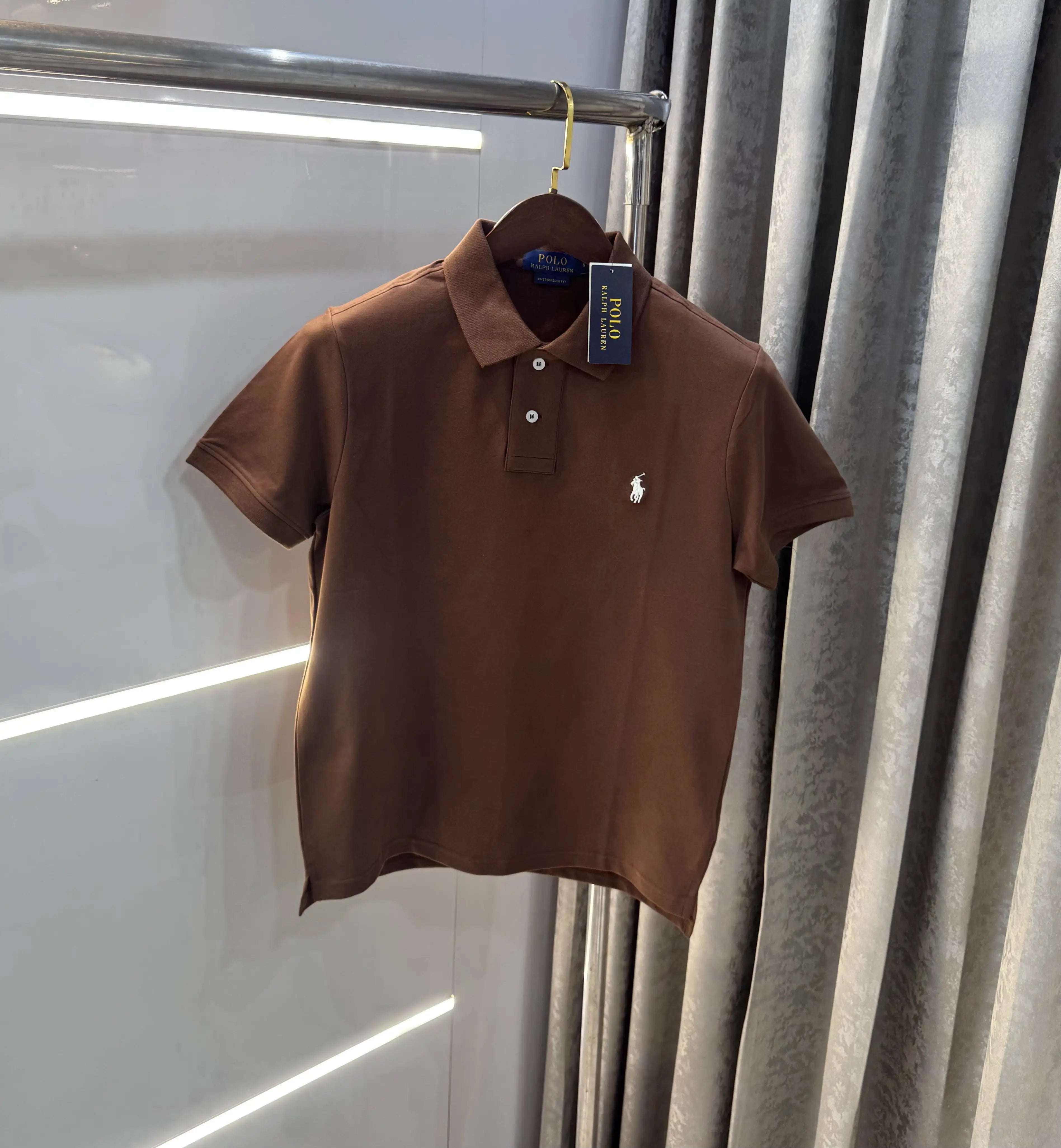 Ralph Lauren Brown Embroidery Logo Premium Classic Polo T-Shirt Secondary image