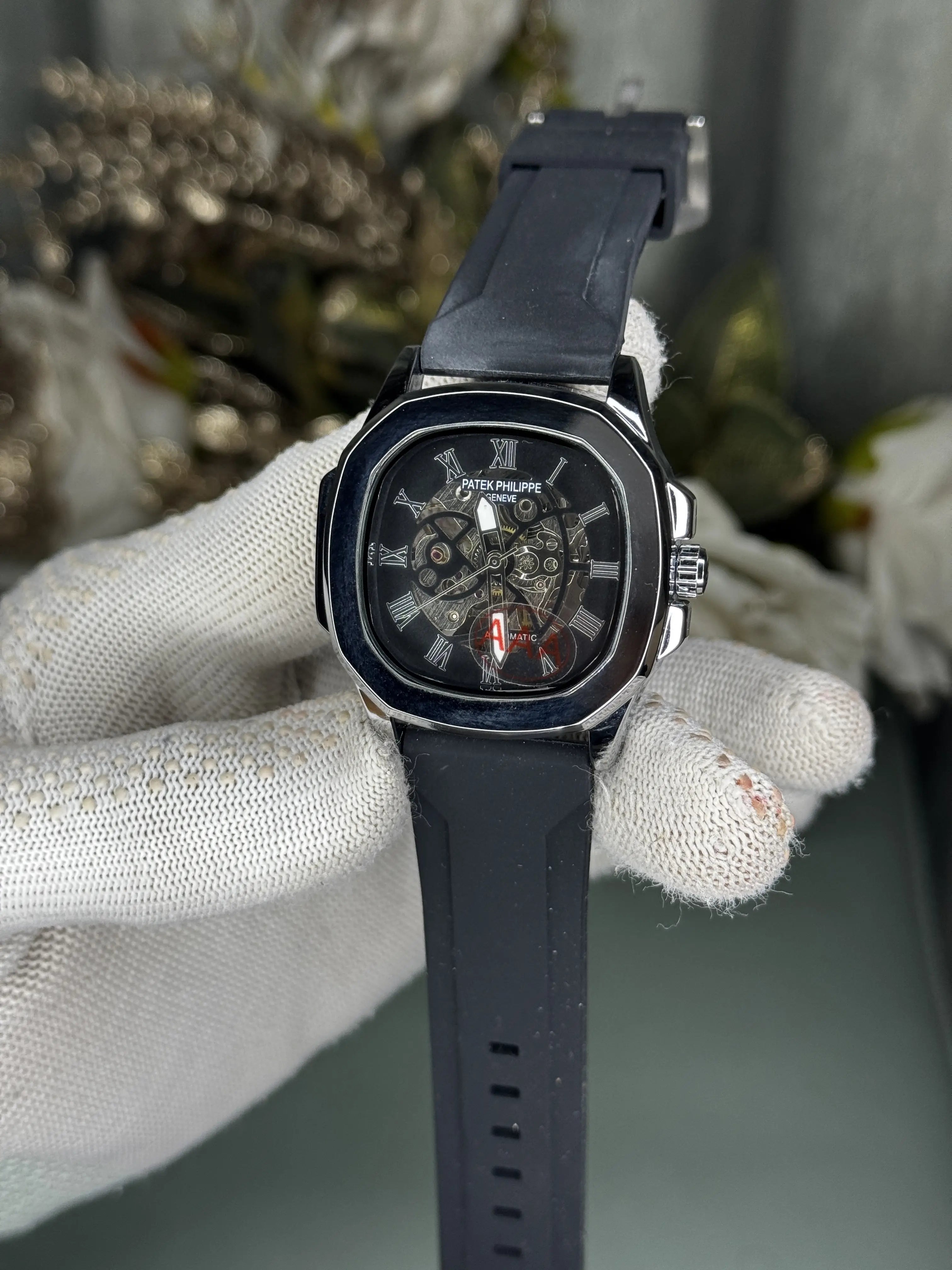 Patek Philipp e Silver Black Automatic Premium Watch Main image