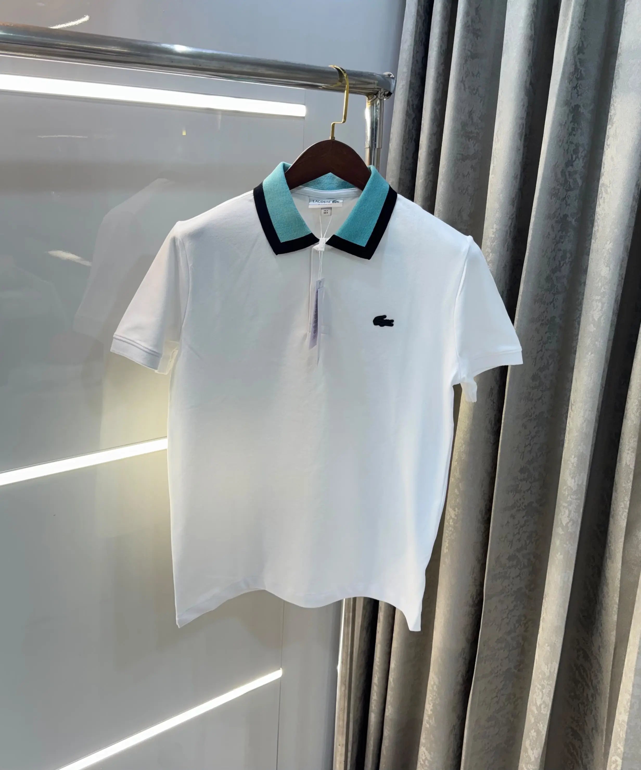 Lacost e White Embroidery Logo Premium Polo T-Shirt Secondary image