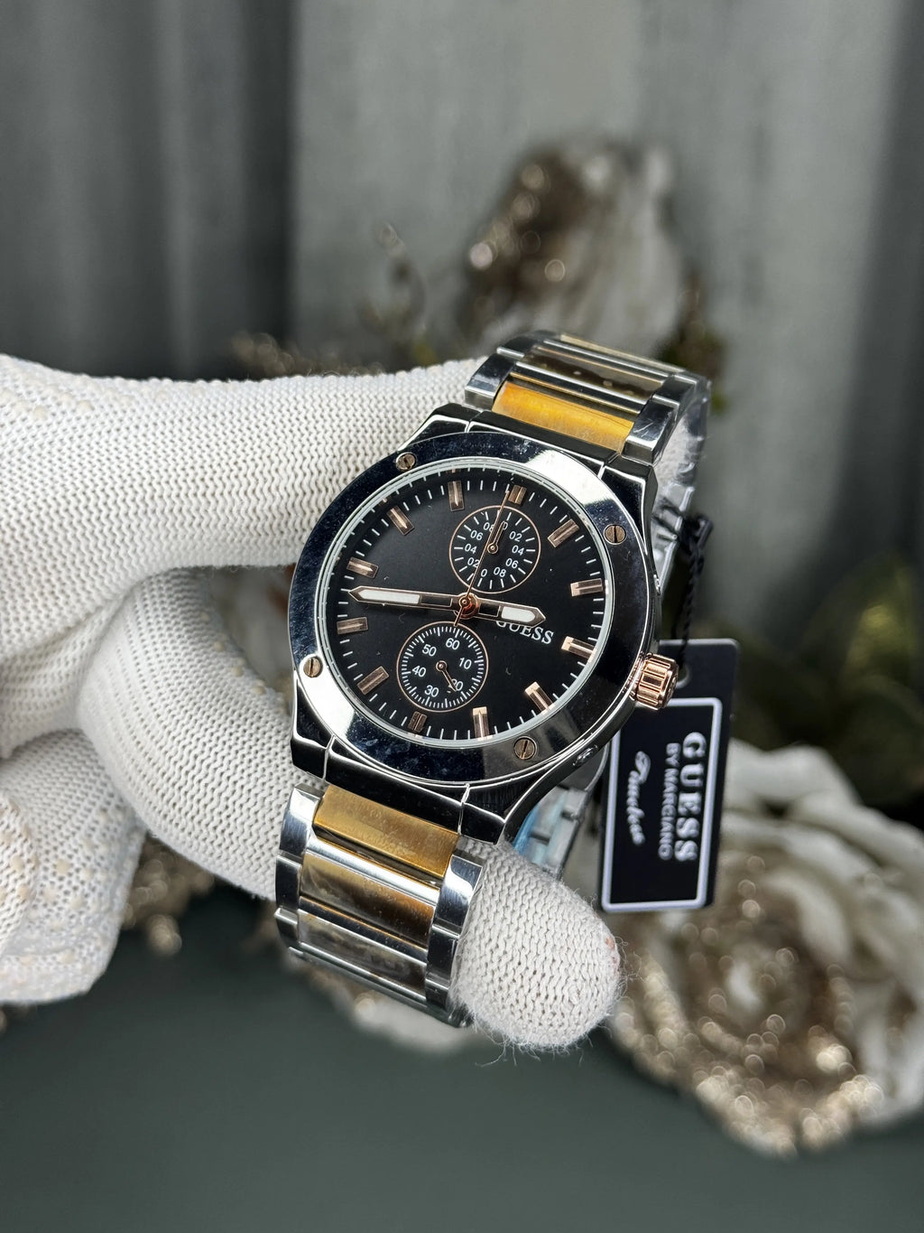 Guess Jet Dual Tone Black Metal Premium Watch
