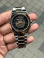 Arman i Exchange Skeleton Square Open Machine Rose Two Tone Black Dial