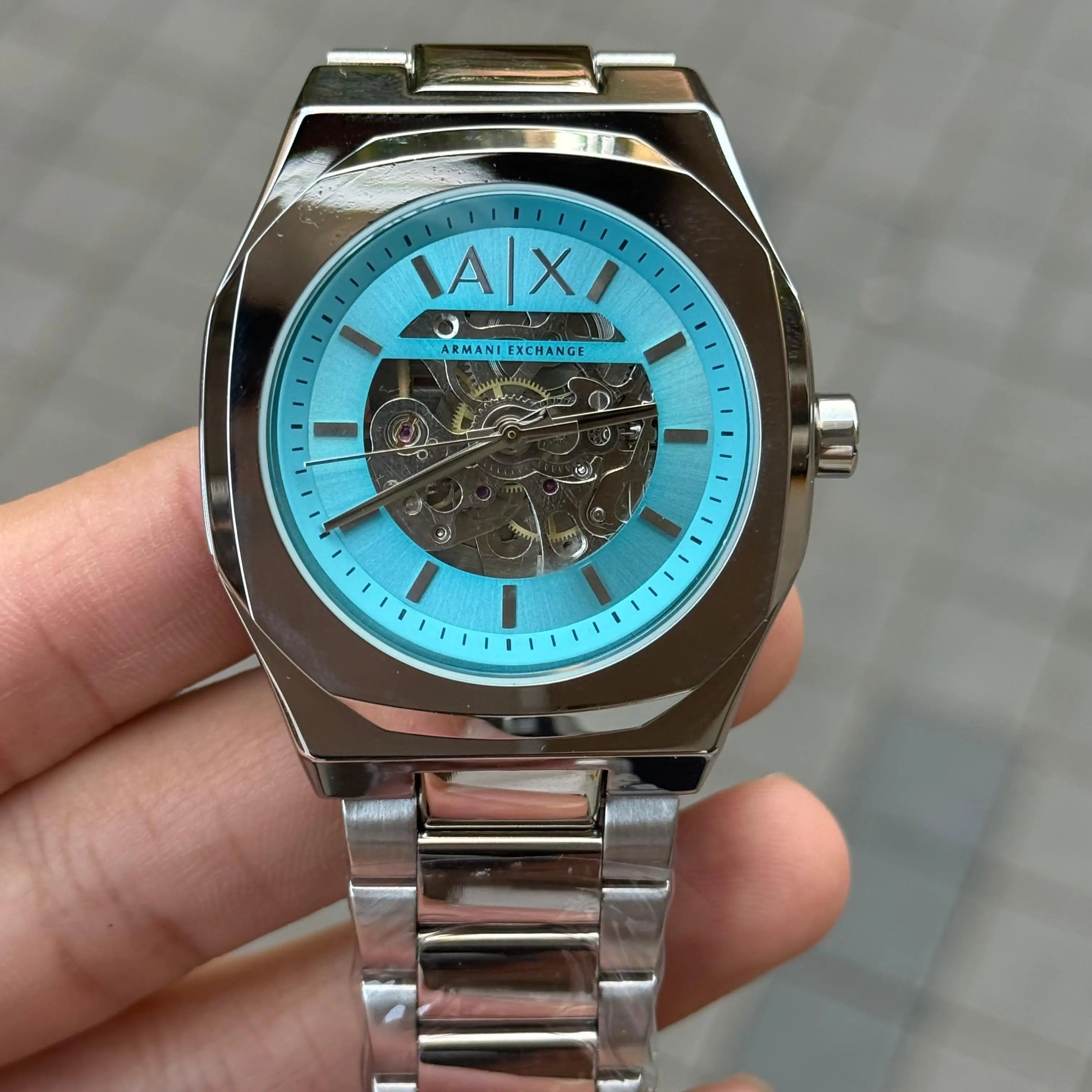 Arman i Exchange Skeleton Square Open Machine Silver Tiffany Main image