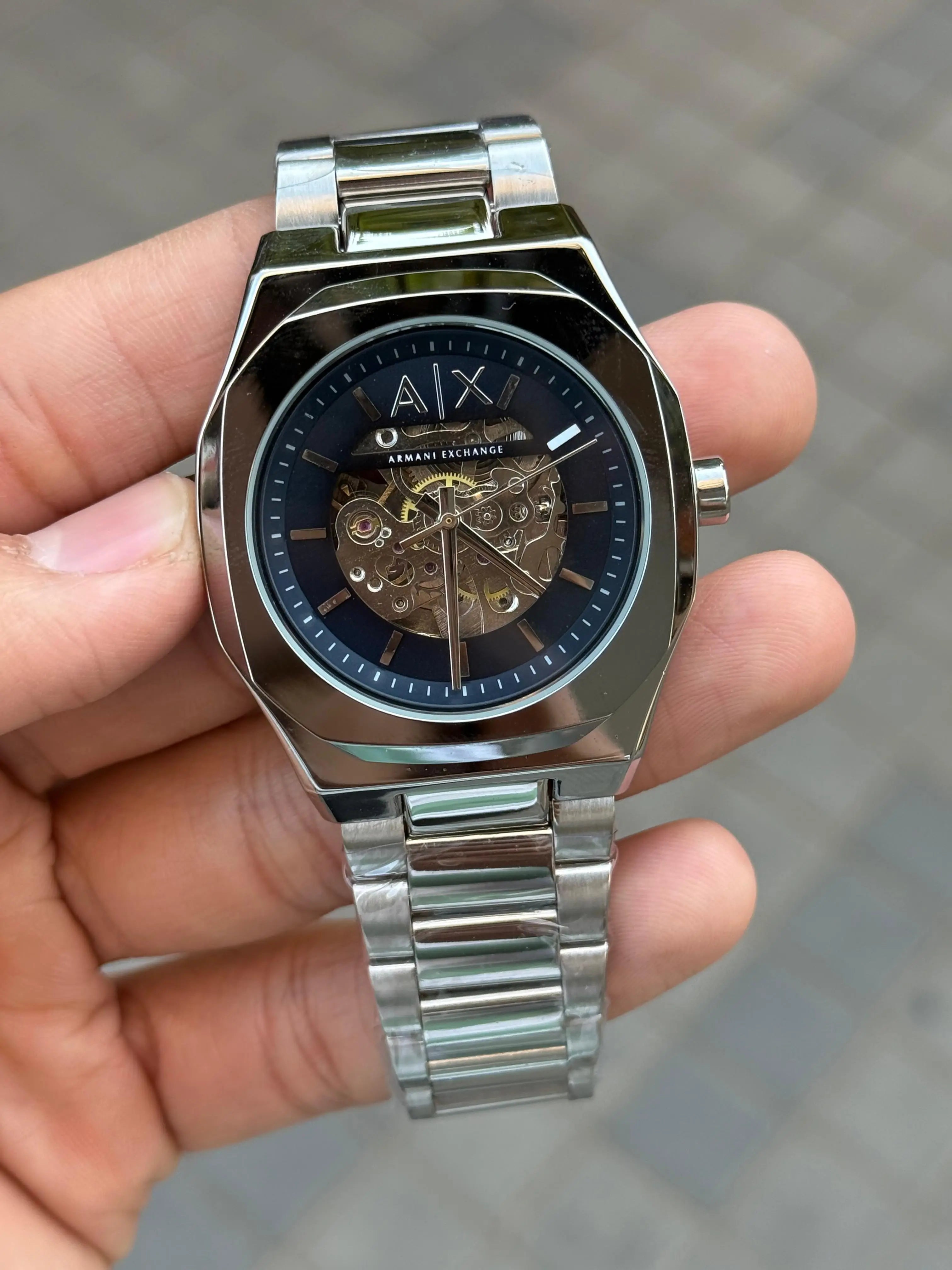 Arman i Exchange Skeleton Square Open Machine Silver Blue Main image