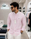 Lacost e Pink Embroidery Logo Premium Oxford Shirt