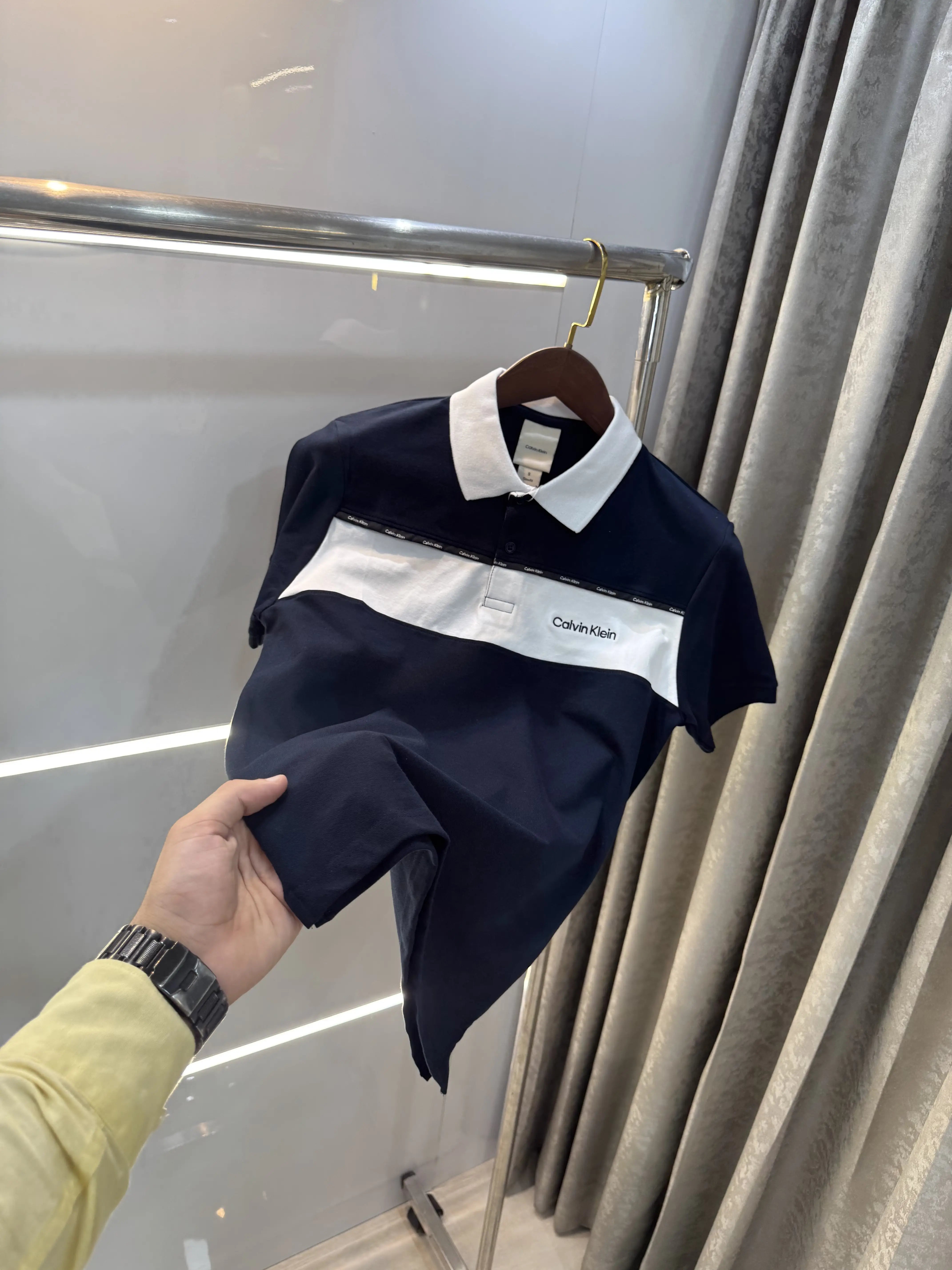 Calvin  Klein Navy Blue Premium Polo T-Shirt Main image