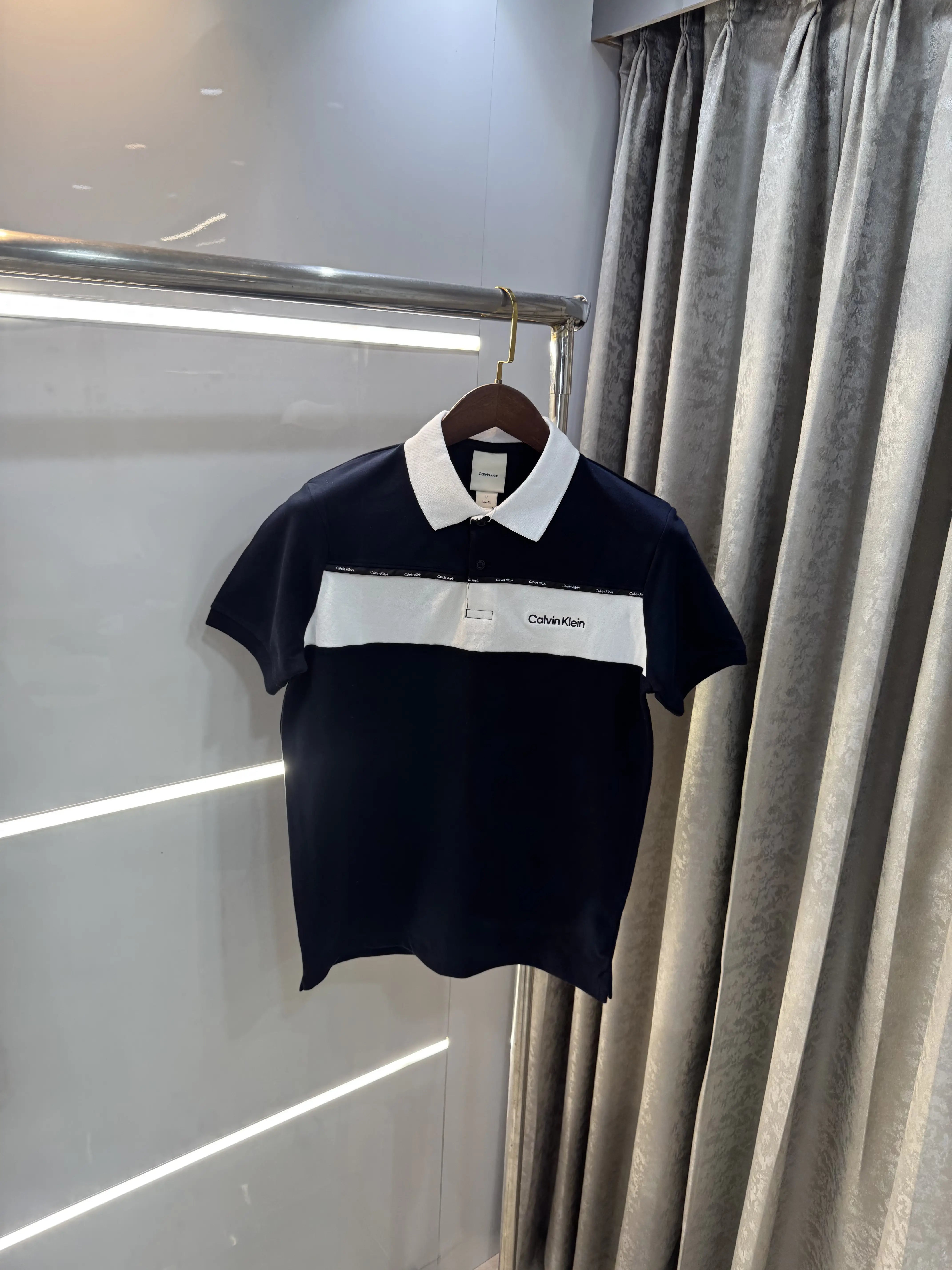 Calvin  Klein Navy Blue Premium Polo T-Shirt Secondary image