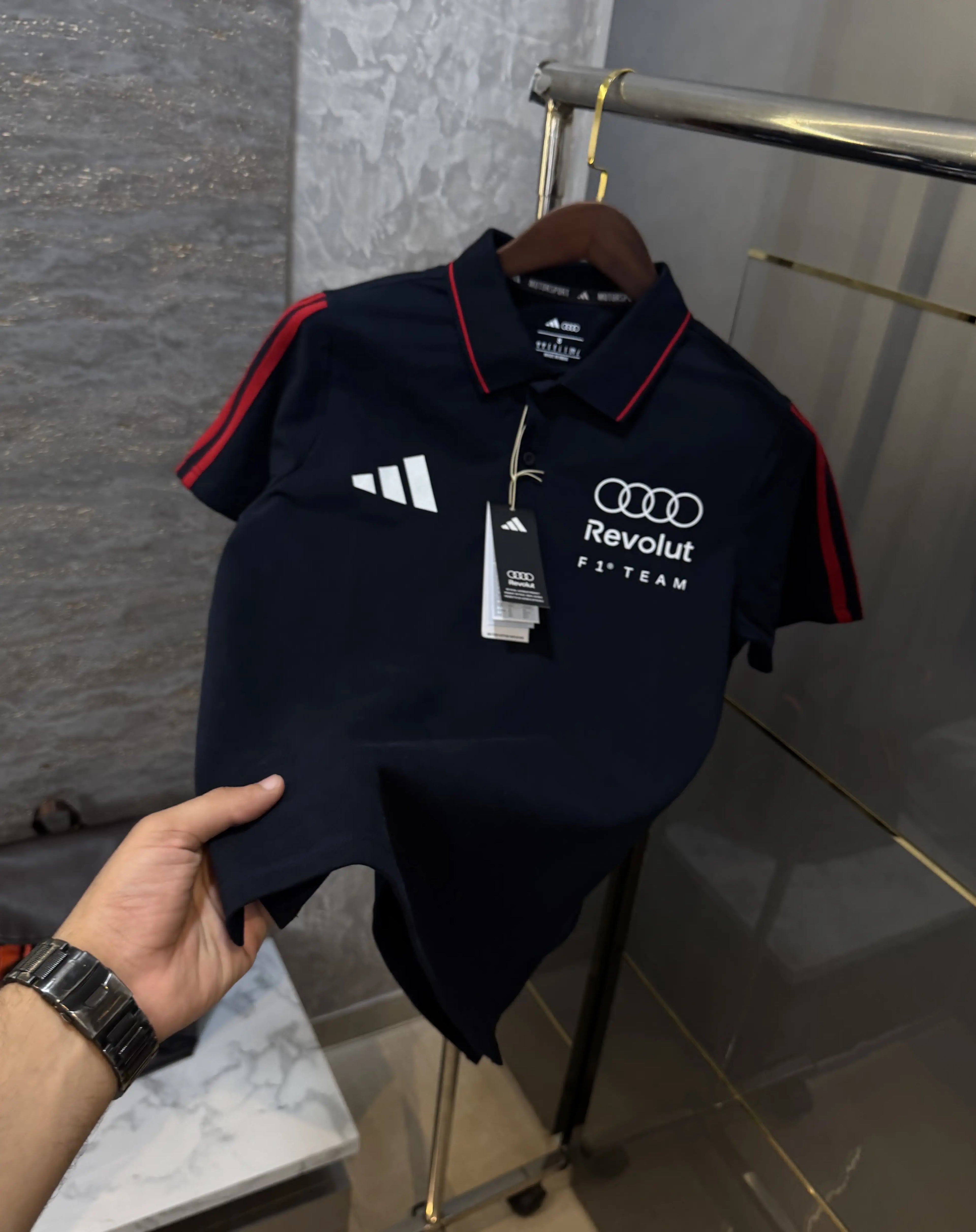Adida s Navy Blue Collab Premium Polo T-shirt