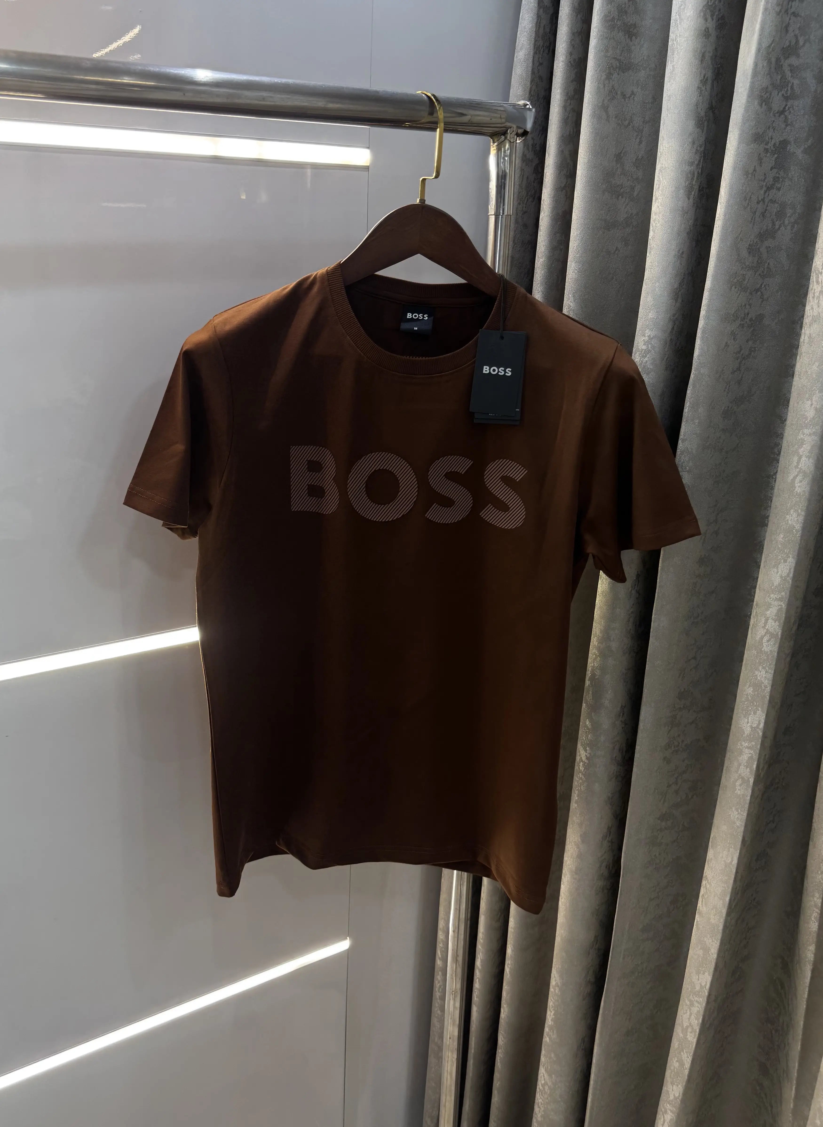 Hugo Bos s Brown Embroidery Logo Premium T-Shirt Secondary image