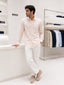 Hugo Boss Pink linen Stripes Premium Shirt