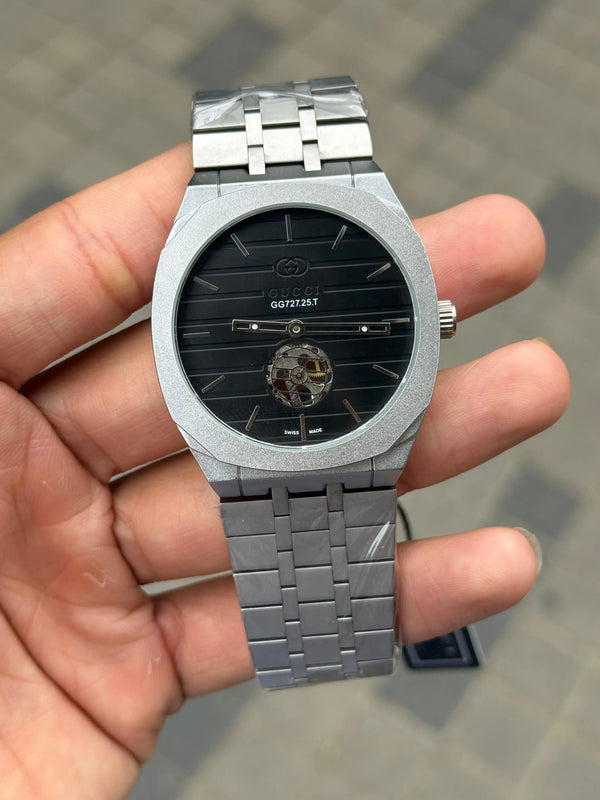 Gucci Tourbillon Automatic Silver Black
