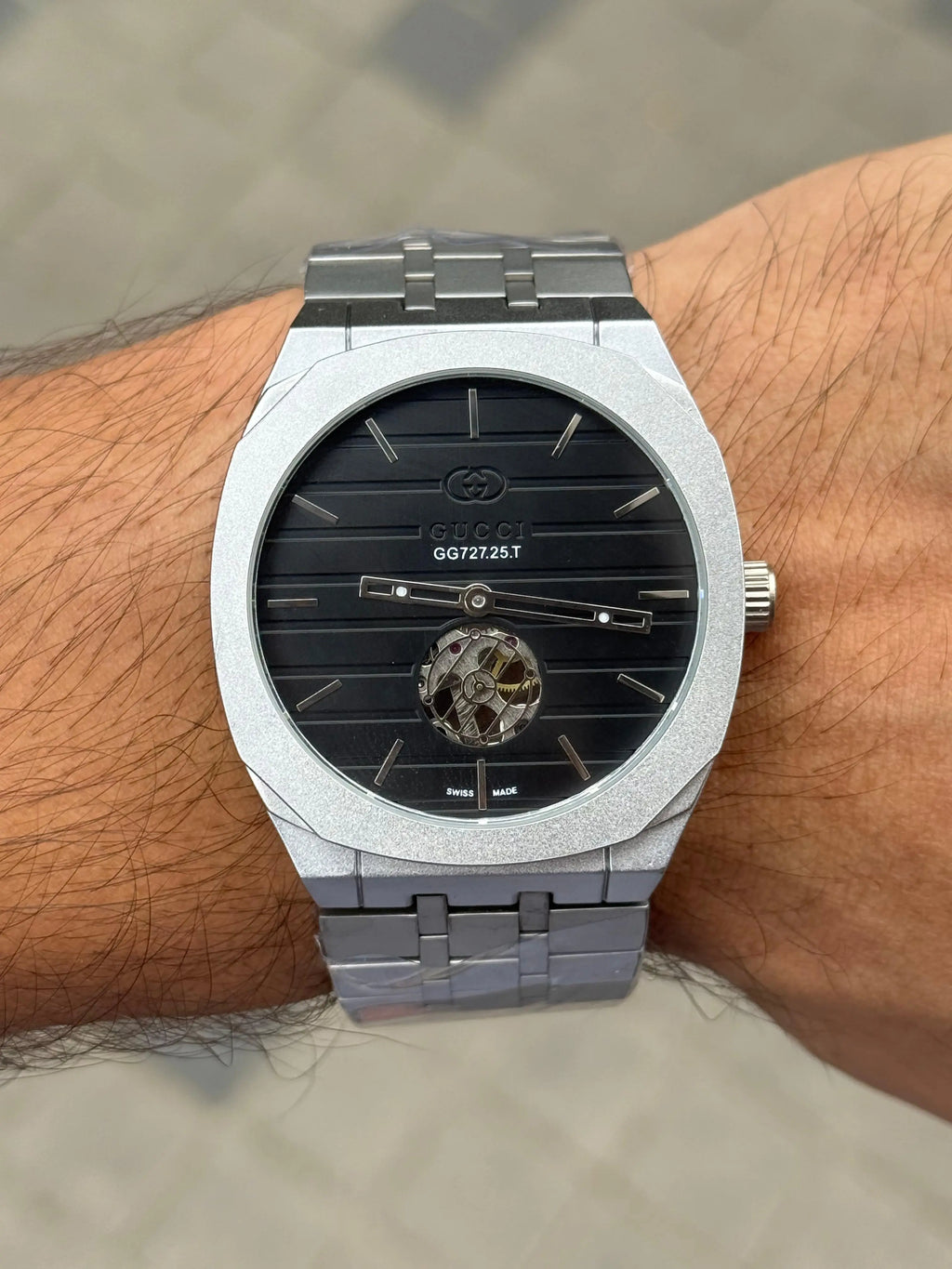 Gucci Tourbillon Automatic Silver Black