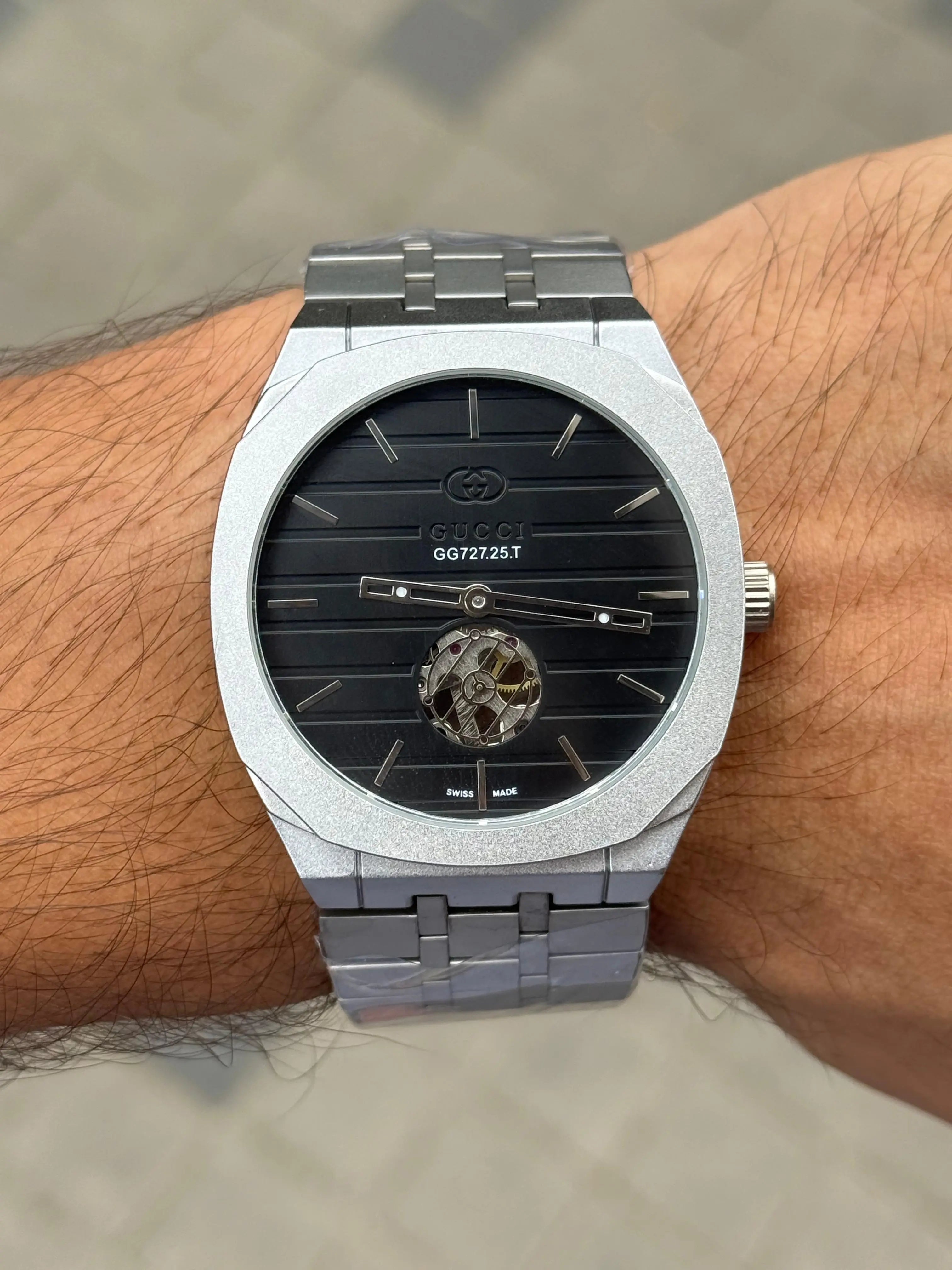 Gucci Tourbillon Automatic Silver Black