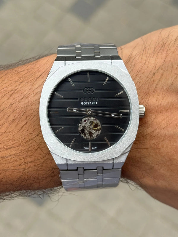 Gucci Tourbillon Automatic Silver Black