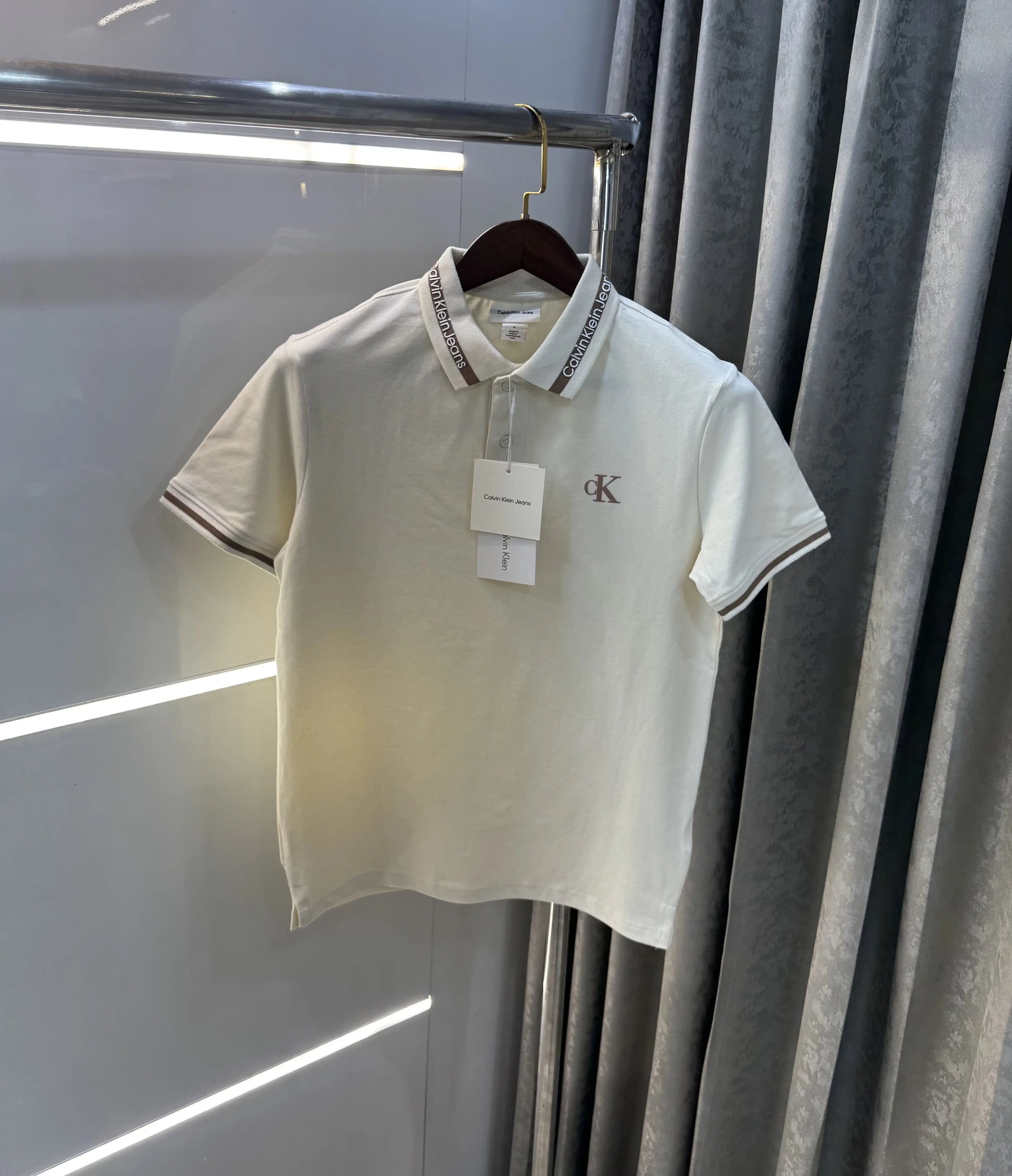 Calvin  Klein Cream Premium Polo T-Shirt Main image