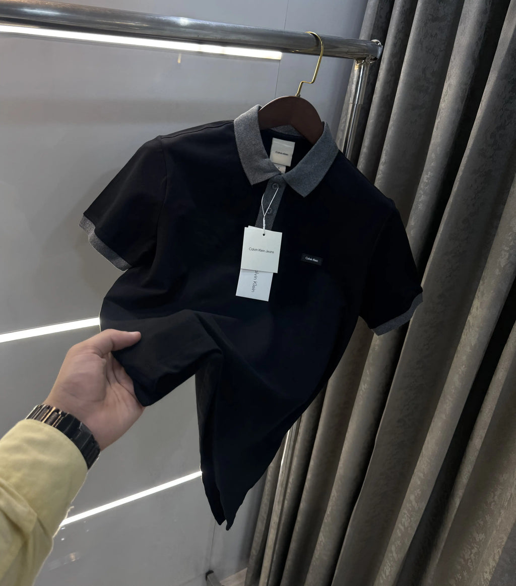 Calvin  Klein Black Premium Polo T-Shirt