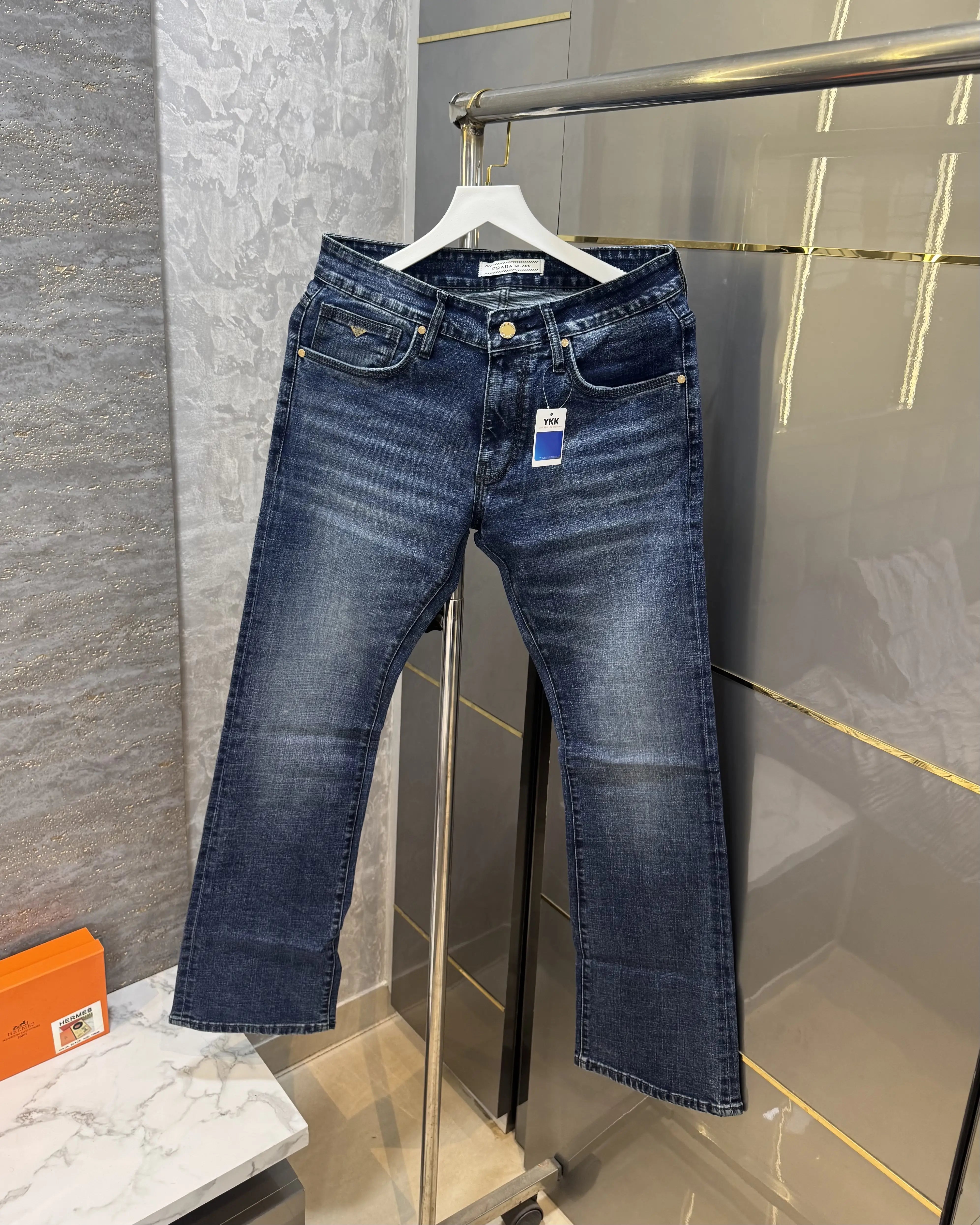 Prad a Milano Dark Blue Shade Imported Denim Secondary image