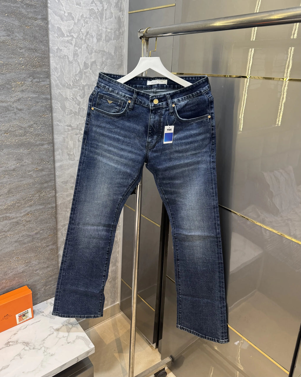 Prad a Milano Dark Blue Shade Imported Denim