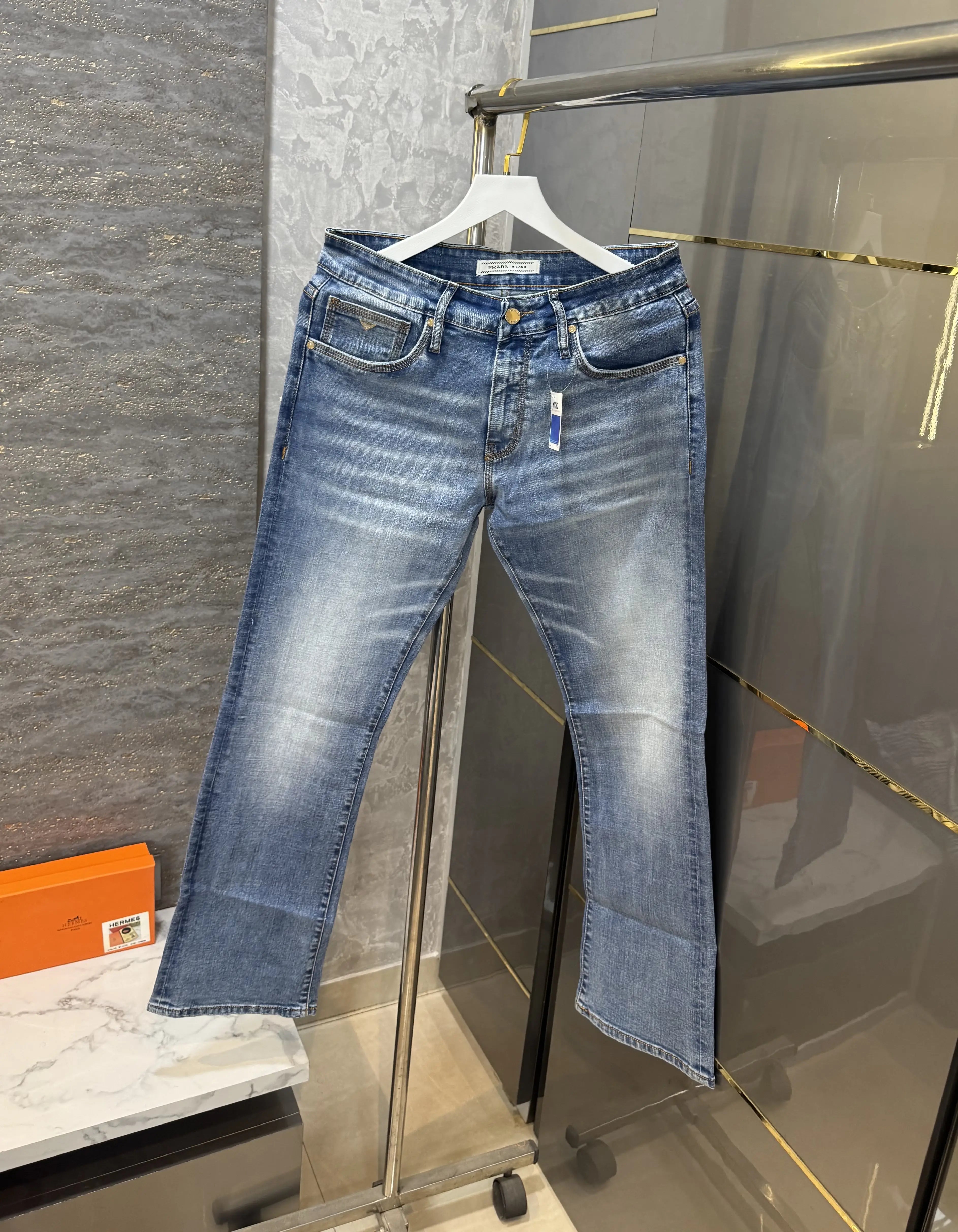 Prad a Milano Sky Blue Shade Imported Denim