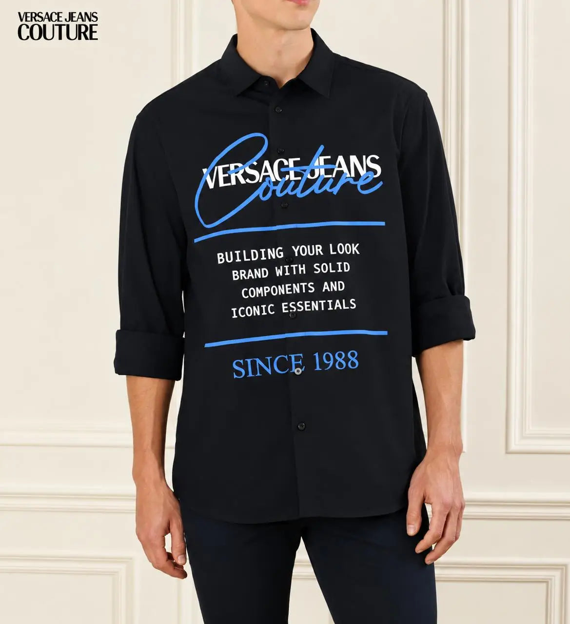 Versac_e Couture Printed EXclusive Partywear Shirt (DN 619)