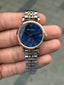 Emporio Arman i Women Two Tone Blue Dial Roman
