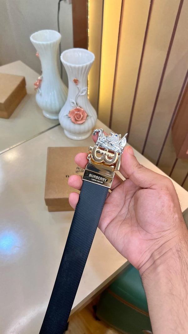 BURBERRY HORSE EDDITION PREMIUM QUALITY IMP REVERSEABLE BELT WITH OG BOX BB-718