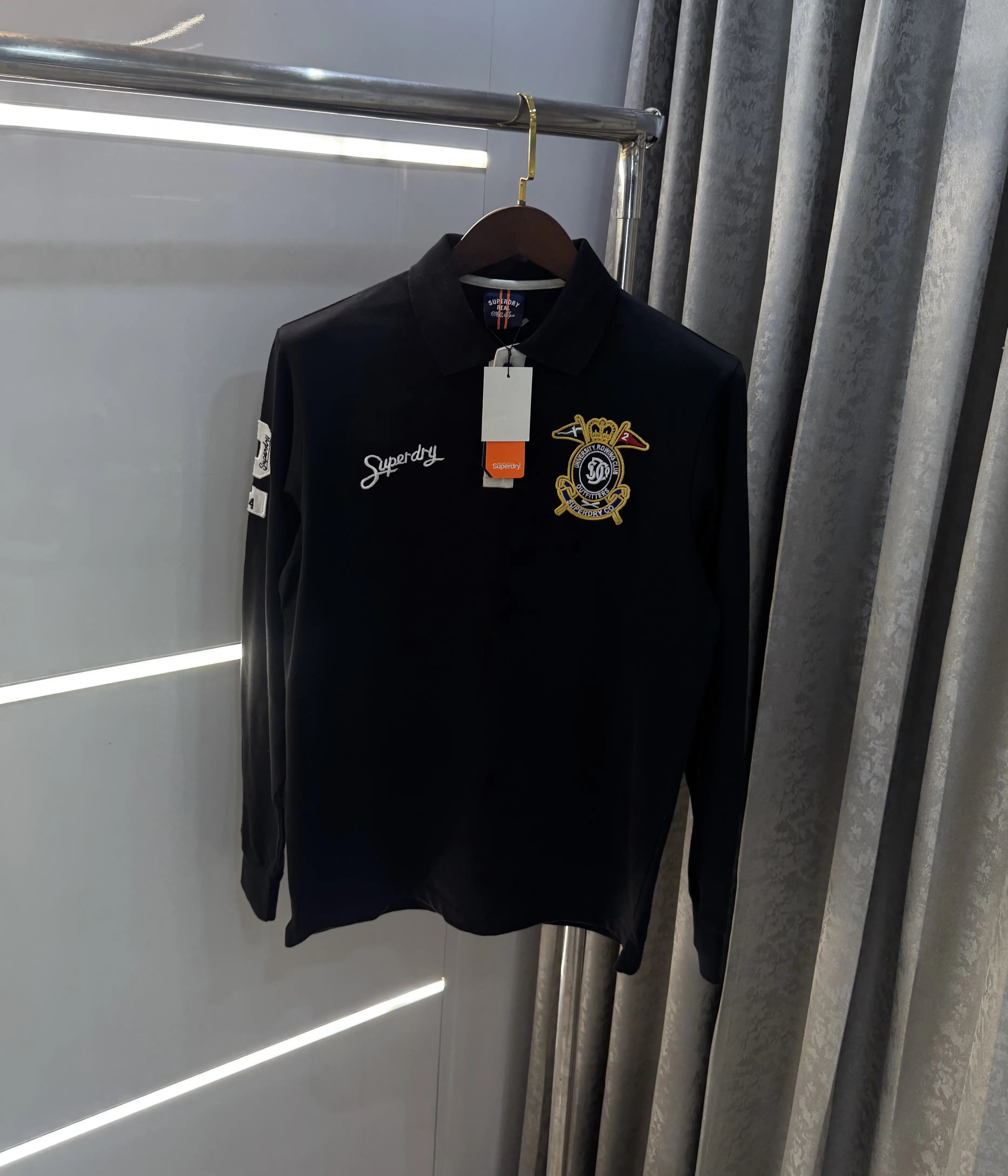 Superdr y Black Logo Work Premium Full Sleeve Polo T-Shirt Secondary image