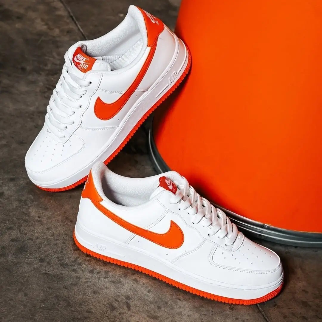 Nike_Airforce 1 Low 07 White Safety Orange Sneakers Secondary image