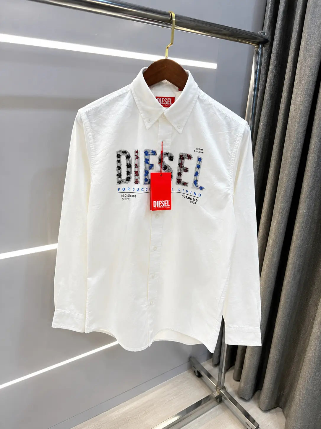 Diesel White Logo Work Premium Shirt Secondary image