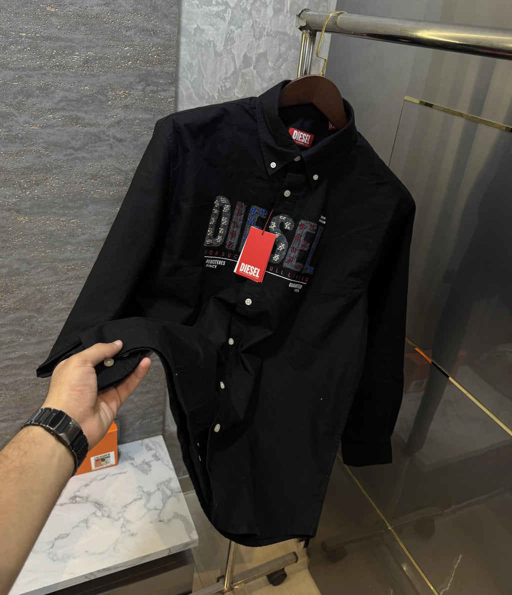 Diesel Black Logo Work Premium Shirt