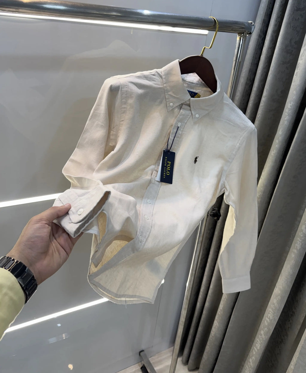 Ralph Lauren Cream Premium Linen Shirt