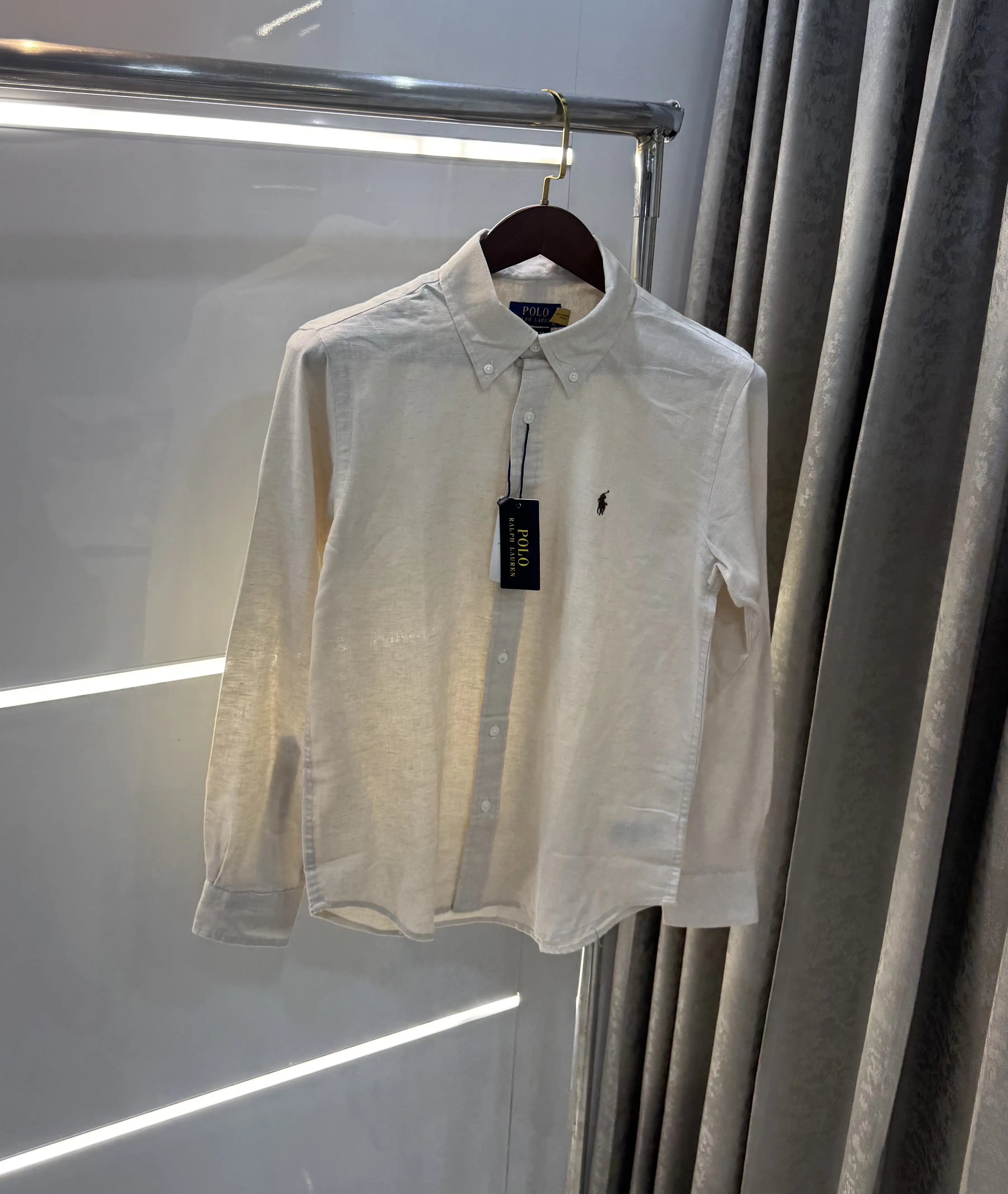 Ralph Lauren Cream Premium Linen Shirt Secondary image