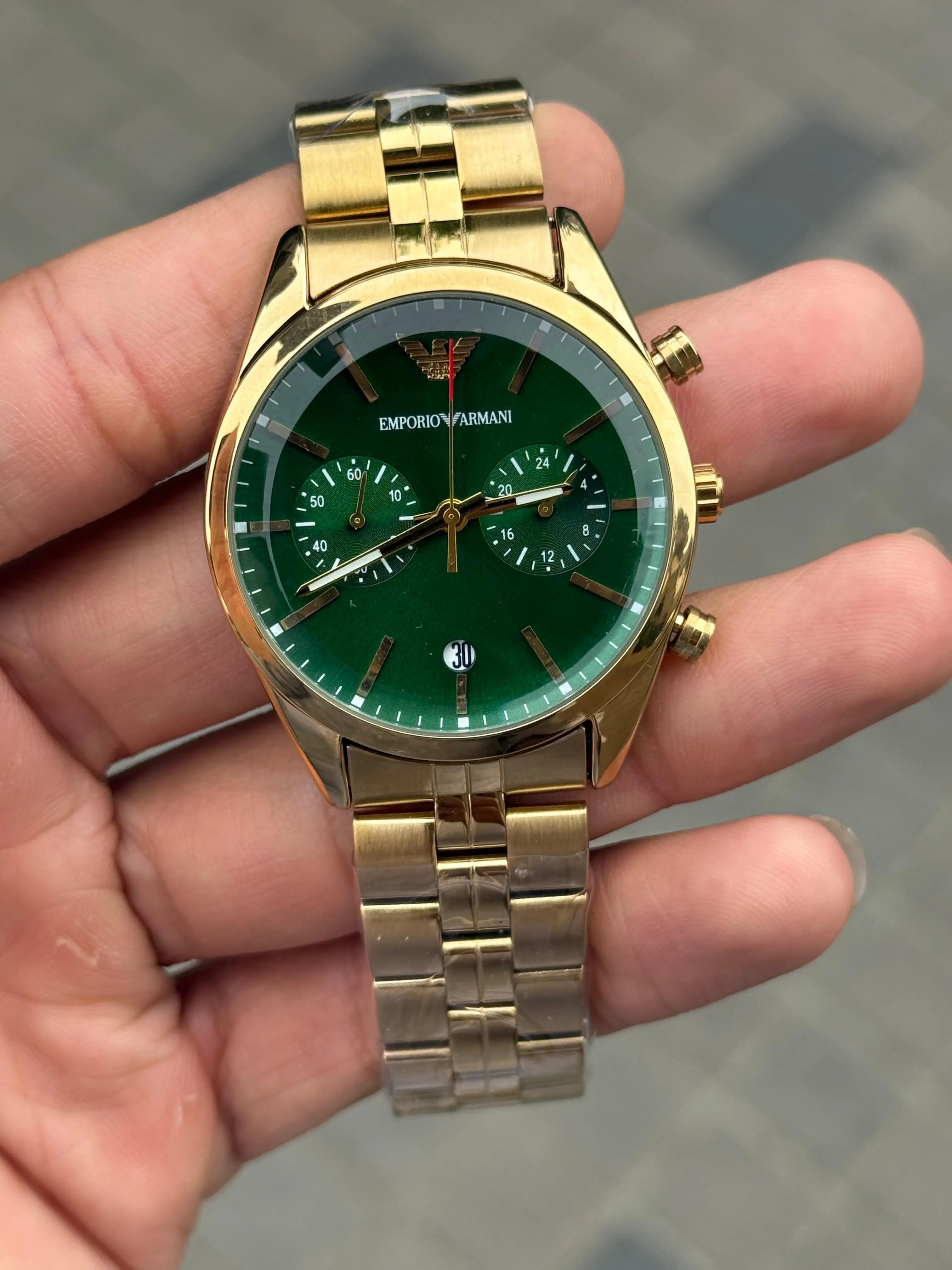 Emporio Arman_i Chronograph Gold Green Main image