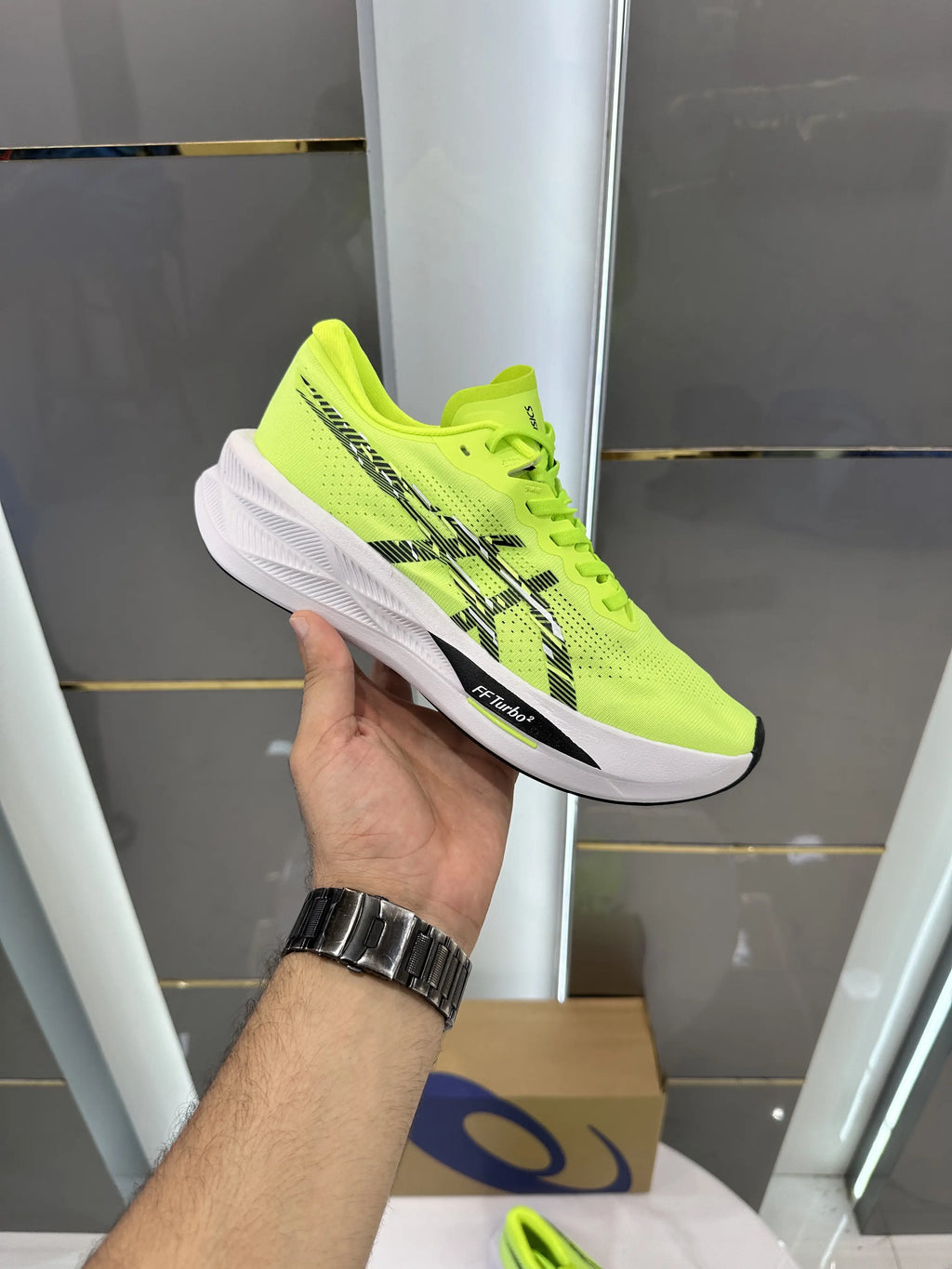Asics_Sonicblast Citron & Tranquil Teal Running Shoes