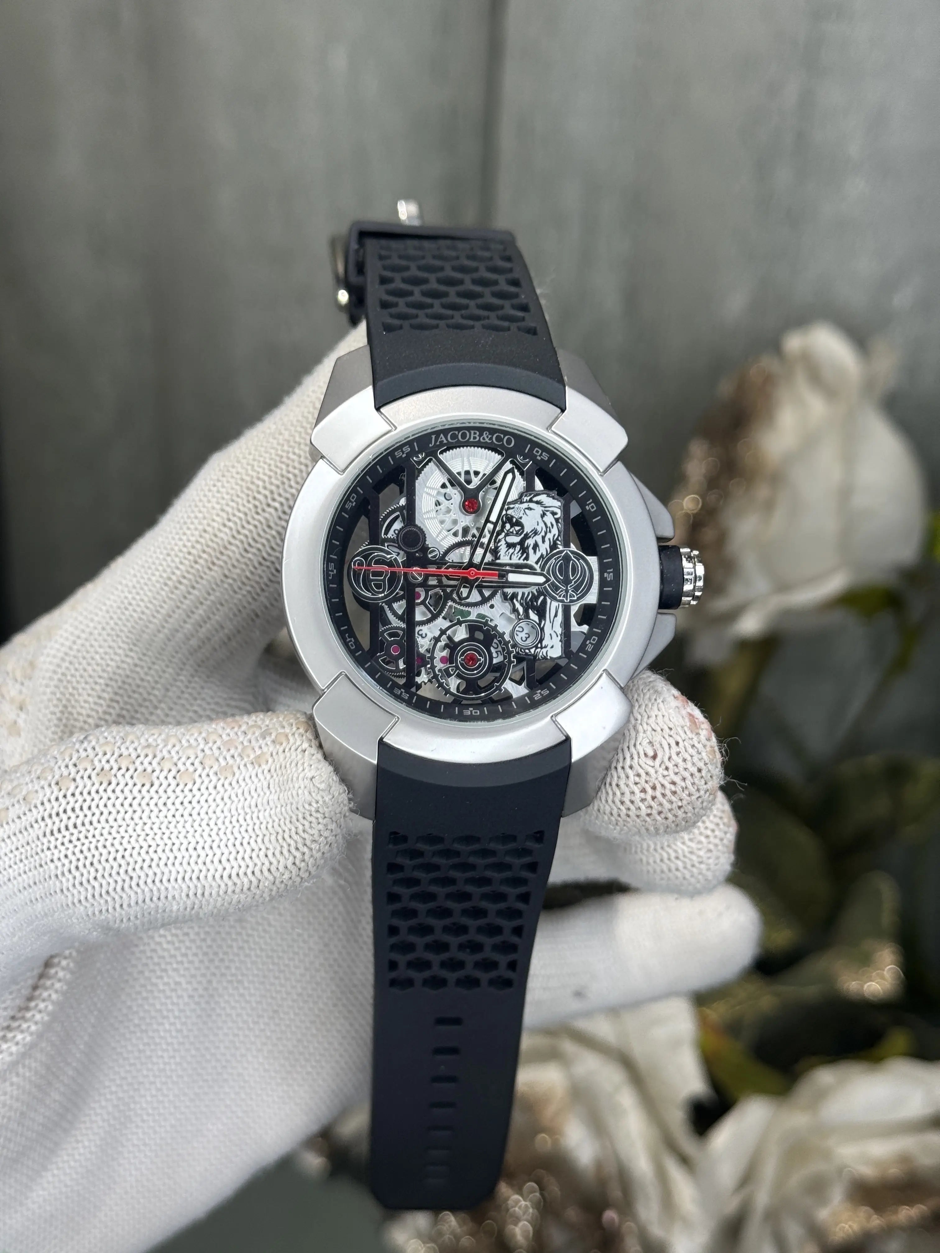 Jacob&Co. Sher E Punjab Silver Black Premium Quartz Watch Main image