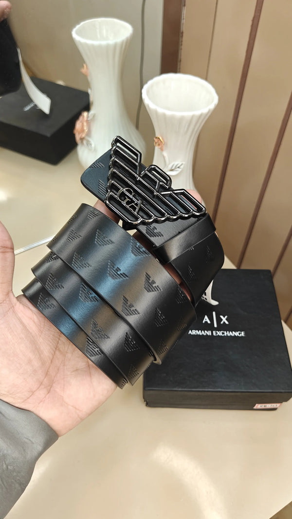 Ax.. ARMAN_I EXCHANGE PREMIUM QUALITY IMPORTED EMbOSSED LEATHER BELT WITH OG BOX AX-509