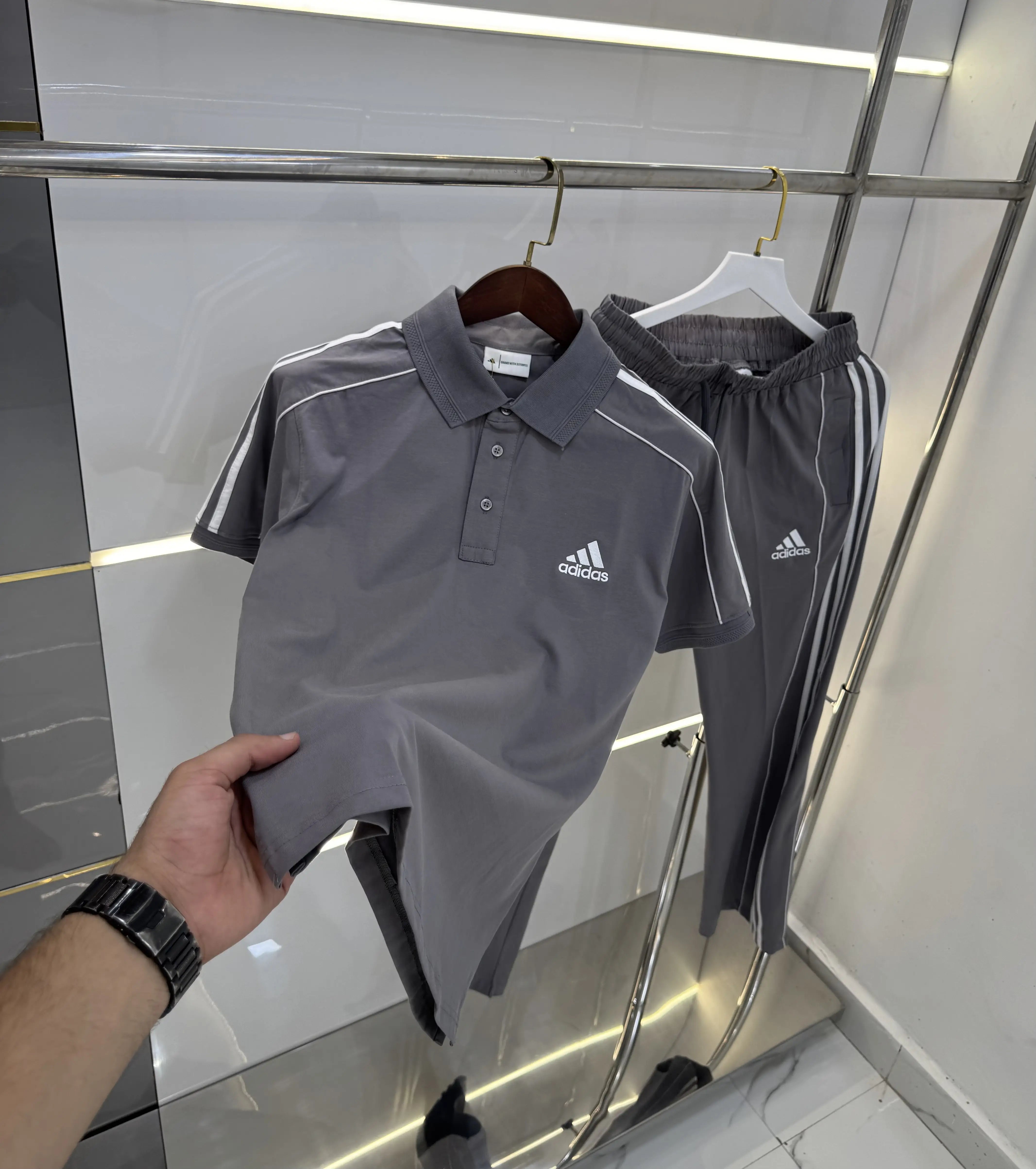 Adida s  Grey Logo Work Premium Tracksuit Main image