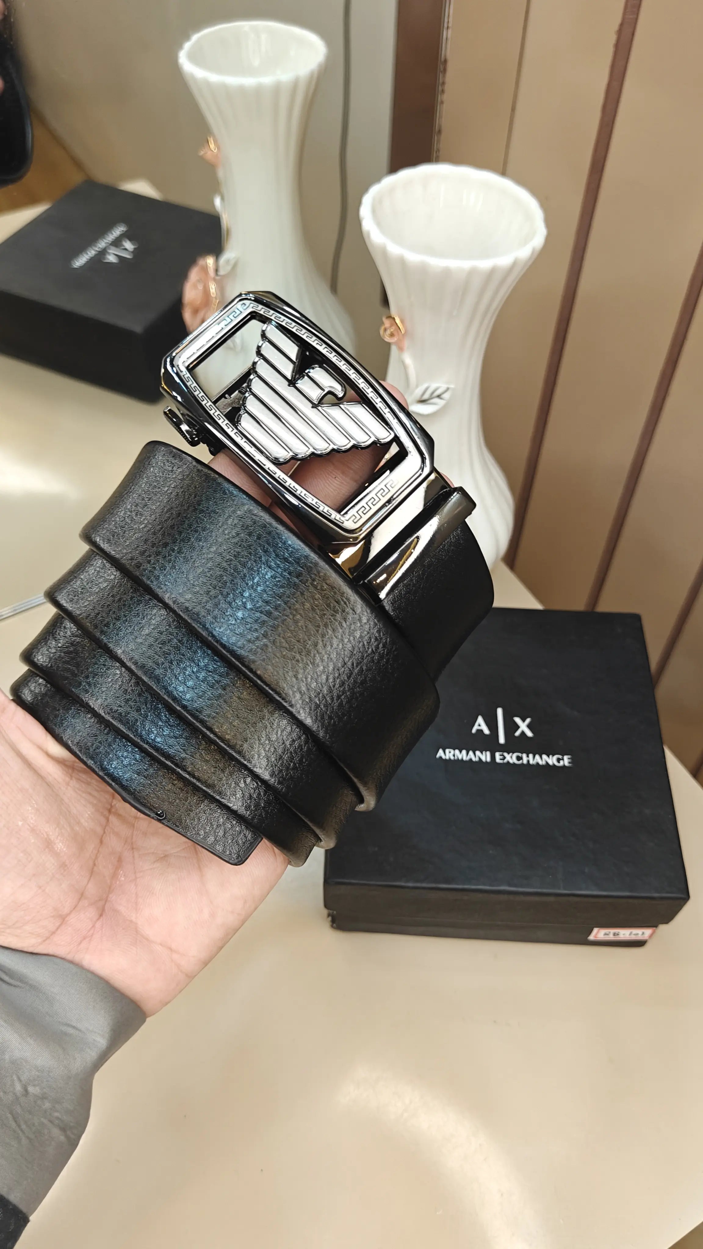 AX @RMAnI EXCHANGE PREMIUM QUALITY AUTO LOCK BELT WITH OG BOX AX-114 Main image
