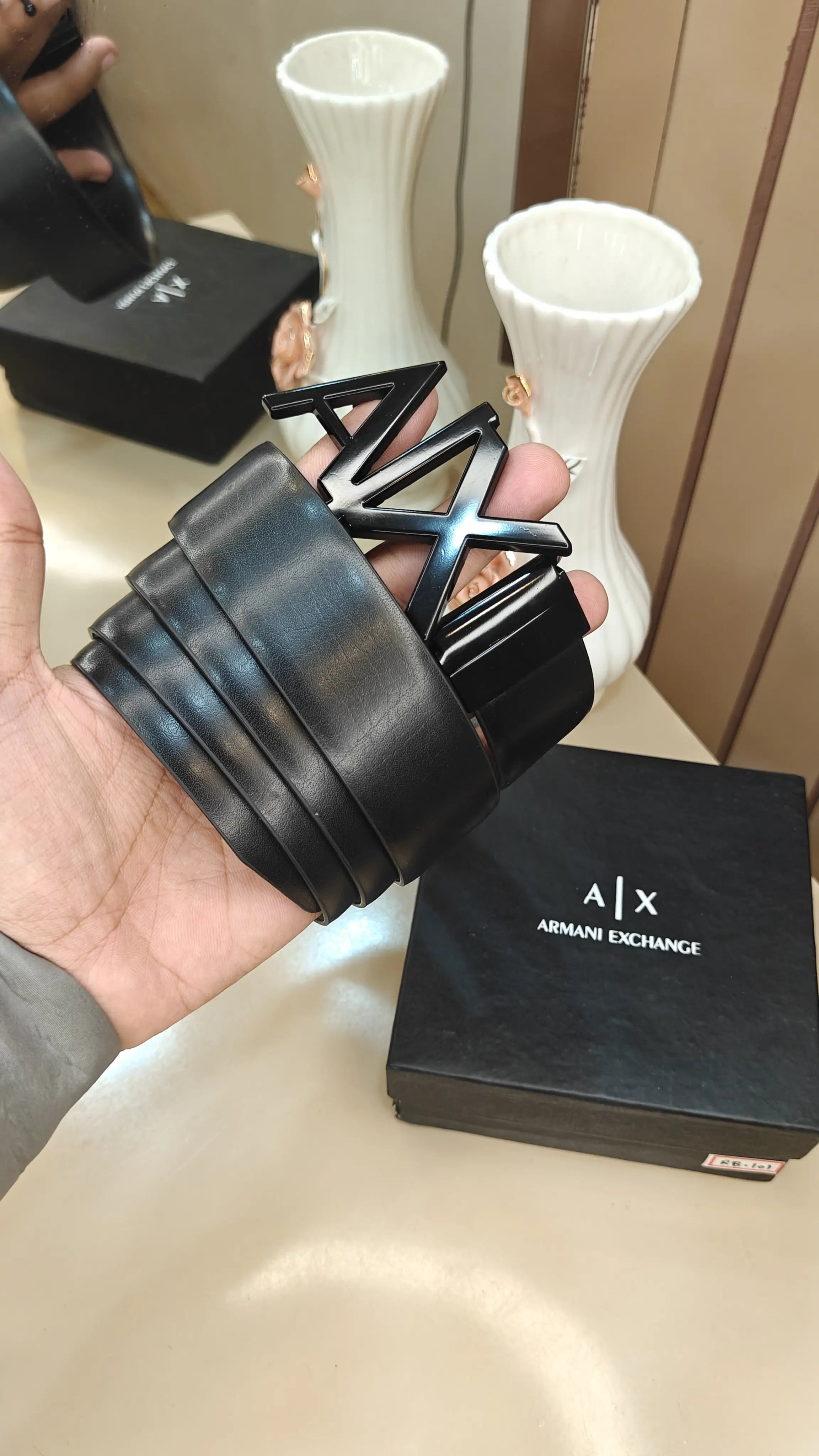 AX ARMANI EXCHANGE PREMIUM QUALITY REVERSEABLE BELT WITH OG BOX AX-522