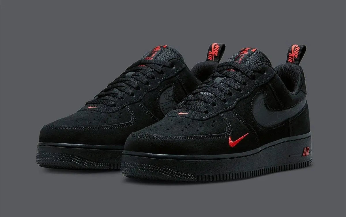 Nike_Airforce 1 Low Multi Swoosh Black Crimson Mens Shoes