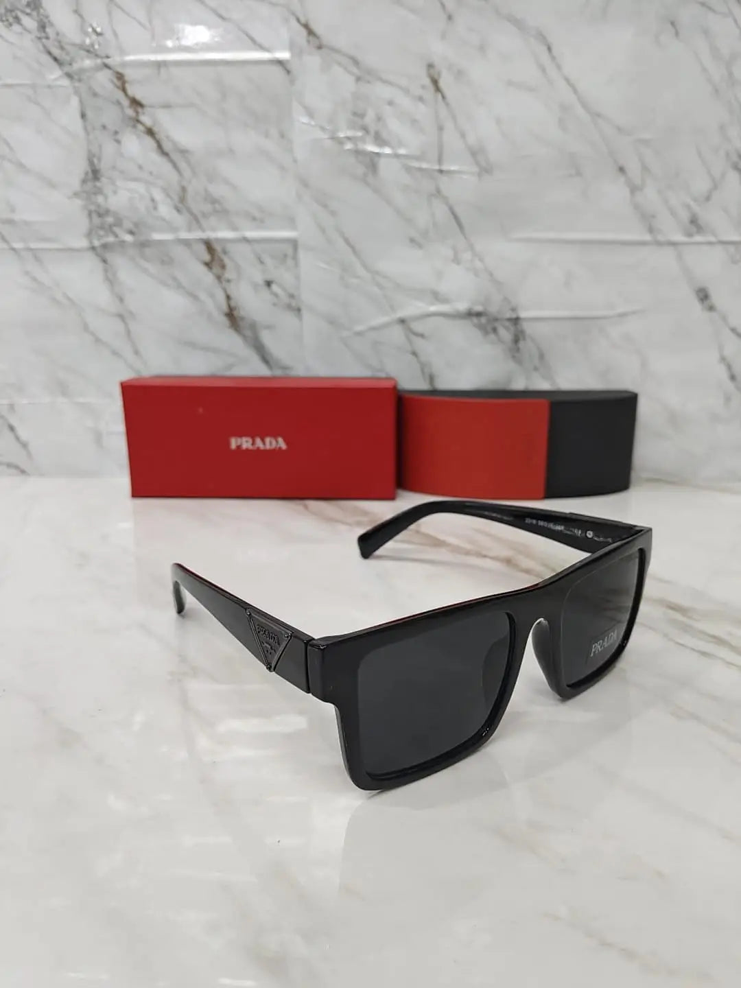 PRADA 2318 METAL LOGO ALL BLACK