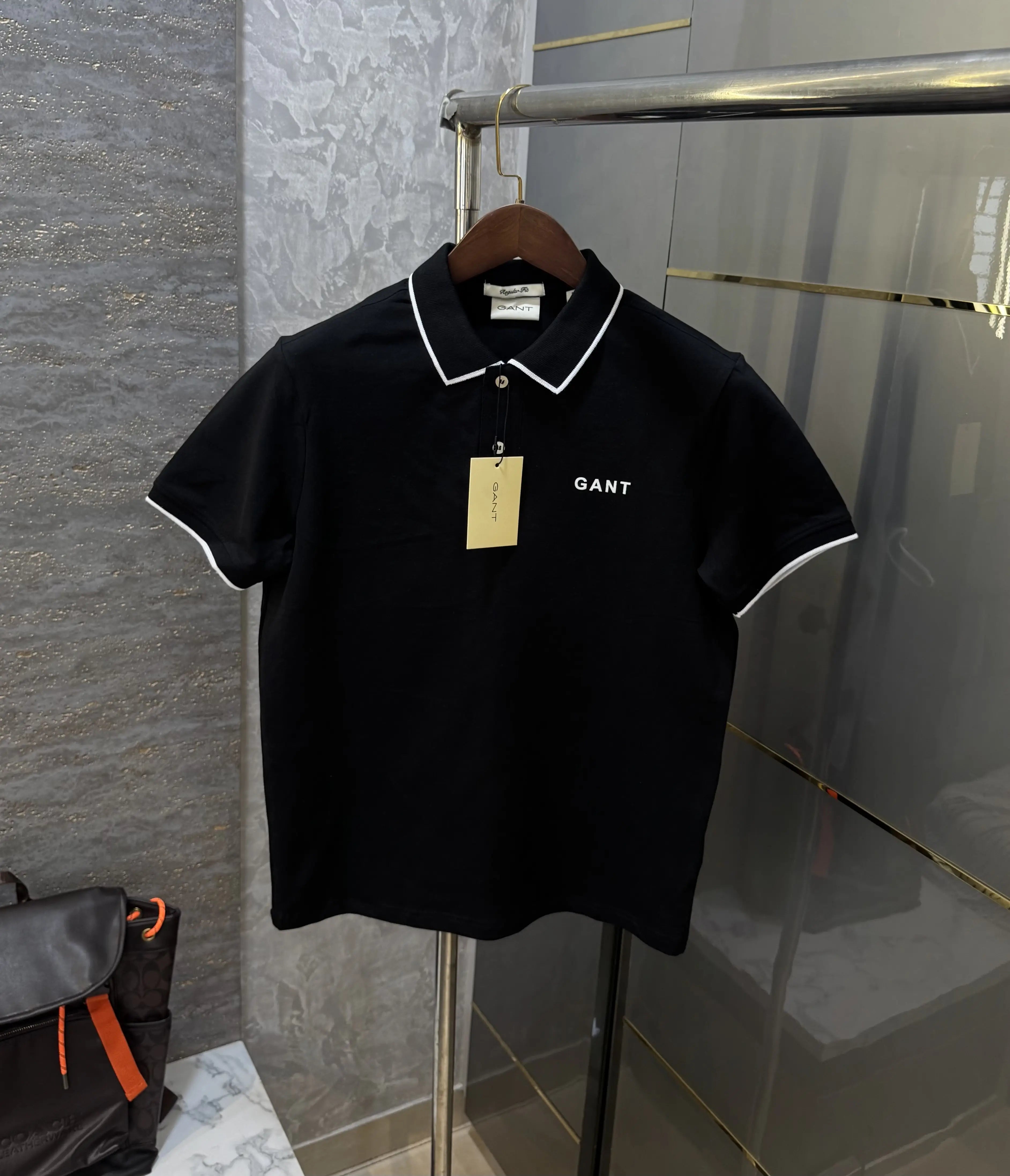 Gant Black Logo Work Premium Polo T-shirt Secondary image