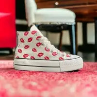 Converse Chuck Taylor Red Lip Heart Embroidery  7A Premium Sneakers