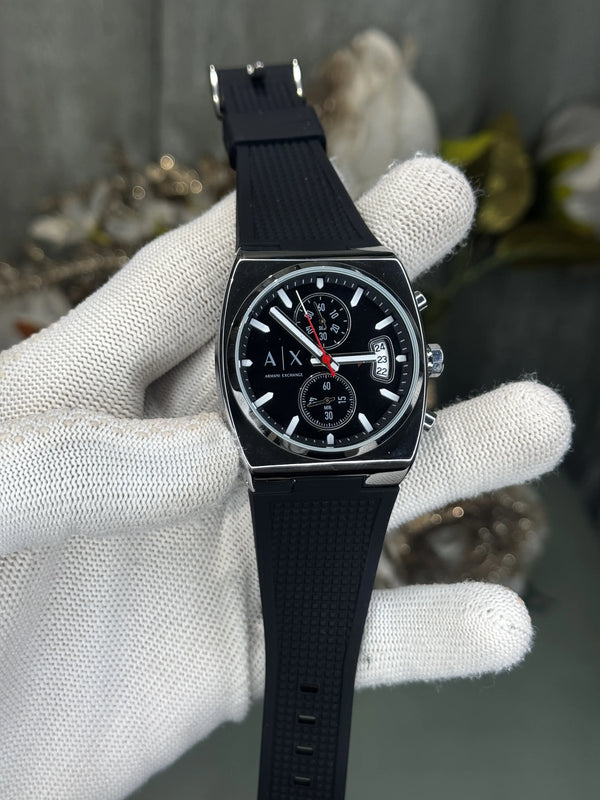 Arman i Exchange Oliver Silver Black Chronograph Premium Watch